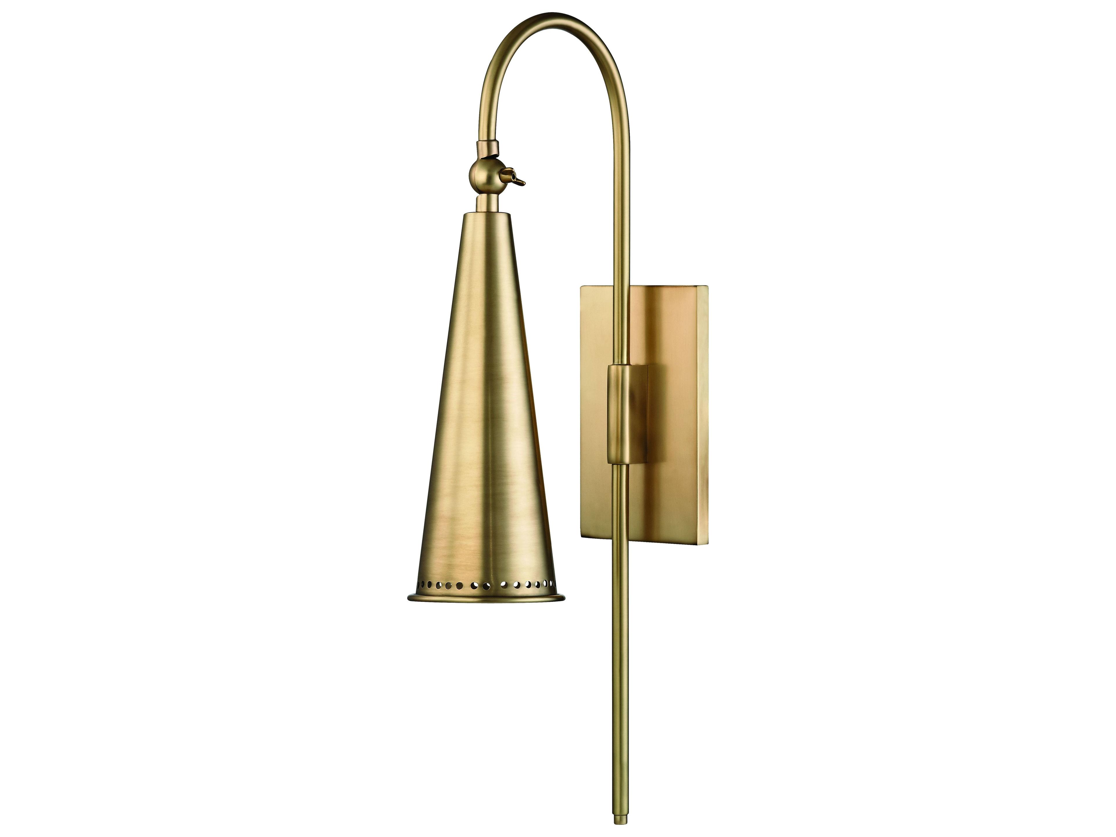 Hudson Valley Alva 1-Light Aged Brass Wall Sconce