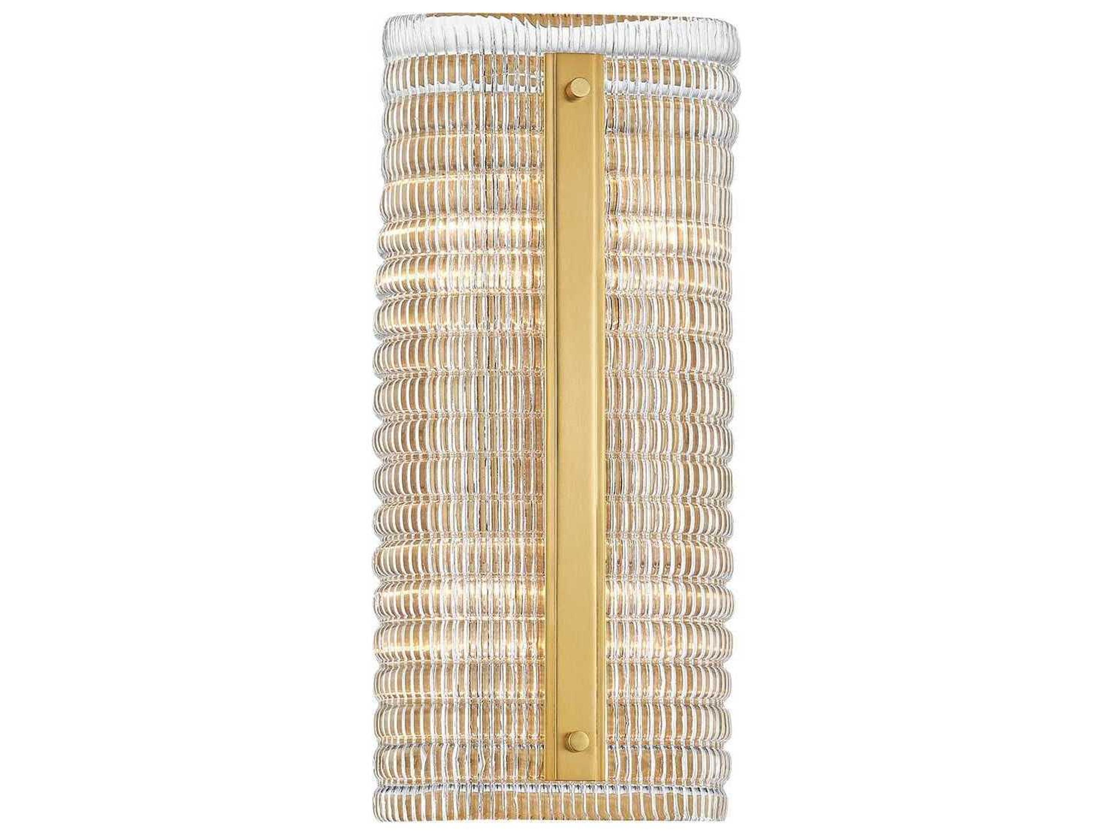 Hudson Valley Athens 4-Light Aged Brass Glass Wall Sconce