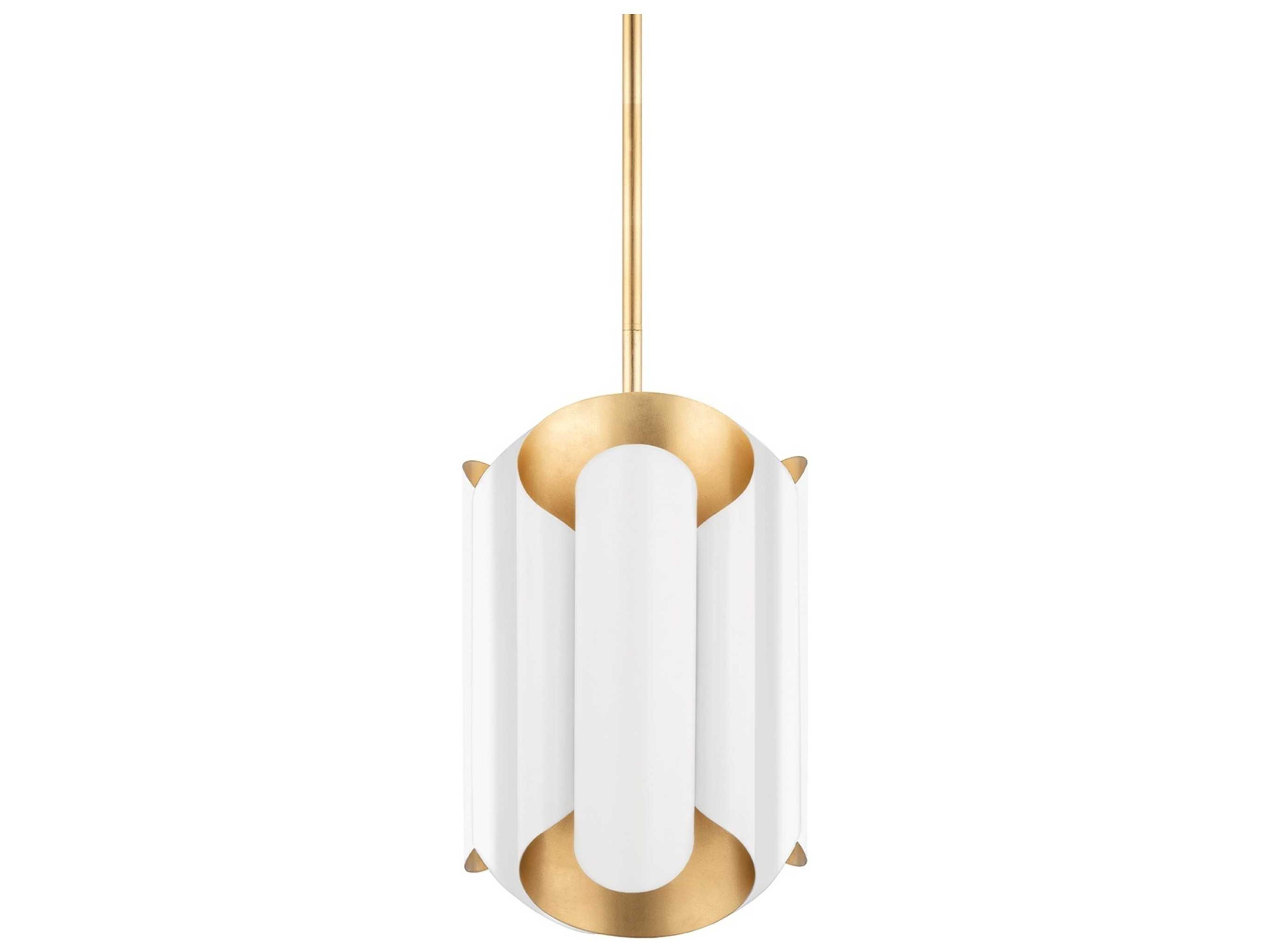 Hudson Valley Banks 6-Light Gold Leaf White Mini Pendant