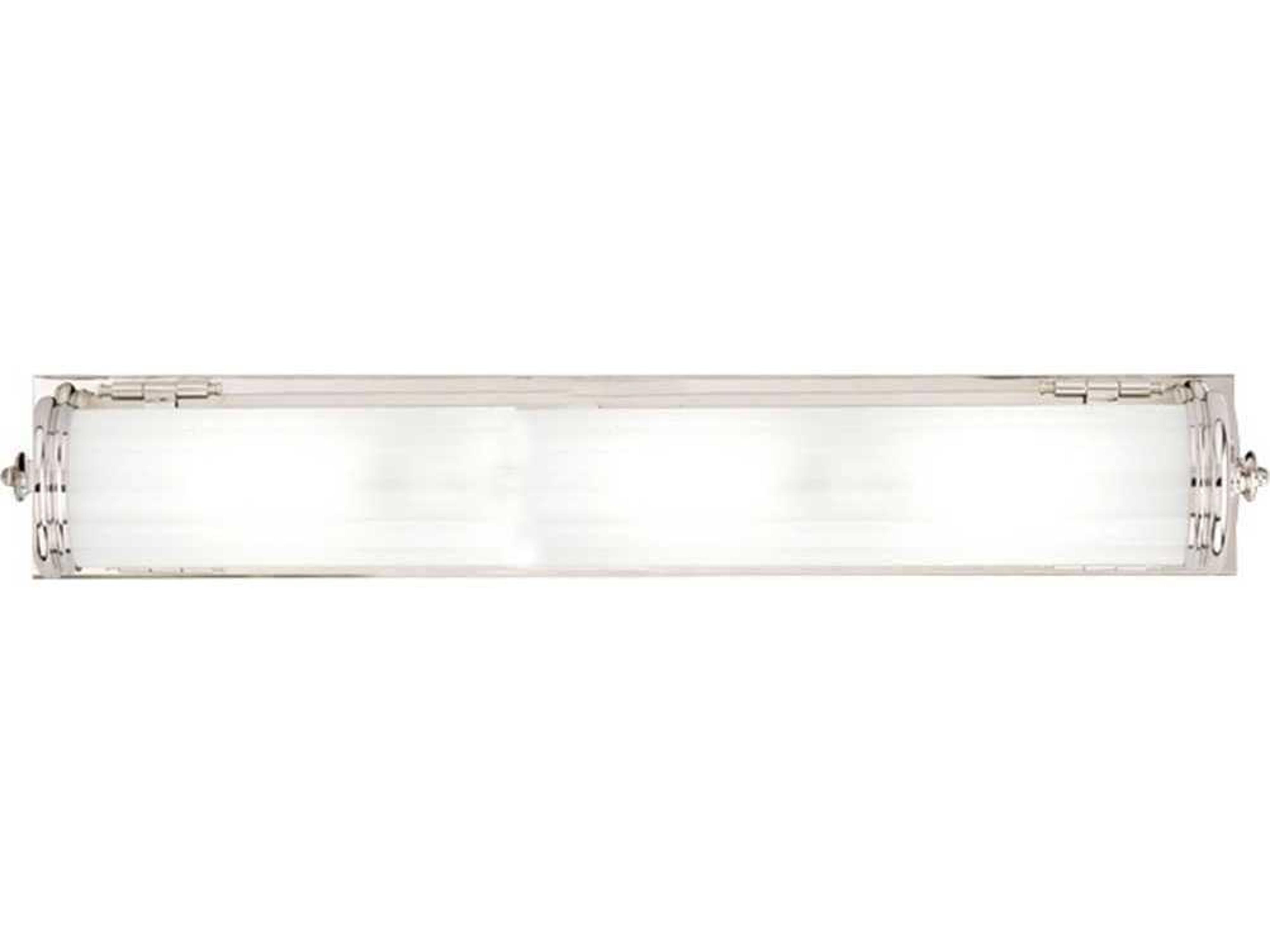 Hudson Valley Bristol 4-Light Polished Nickel Off White Glass Vanity Light