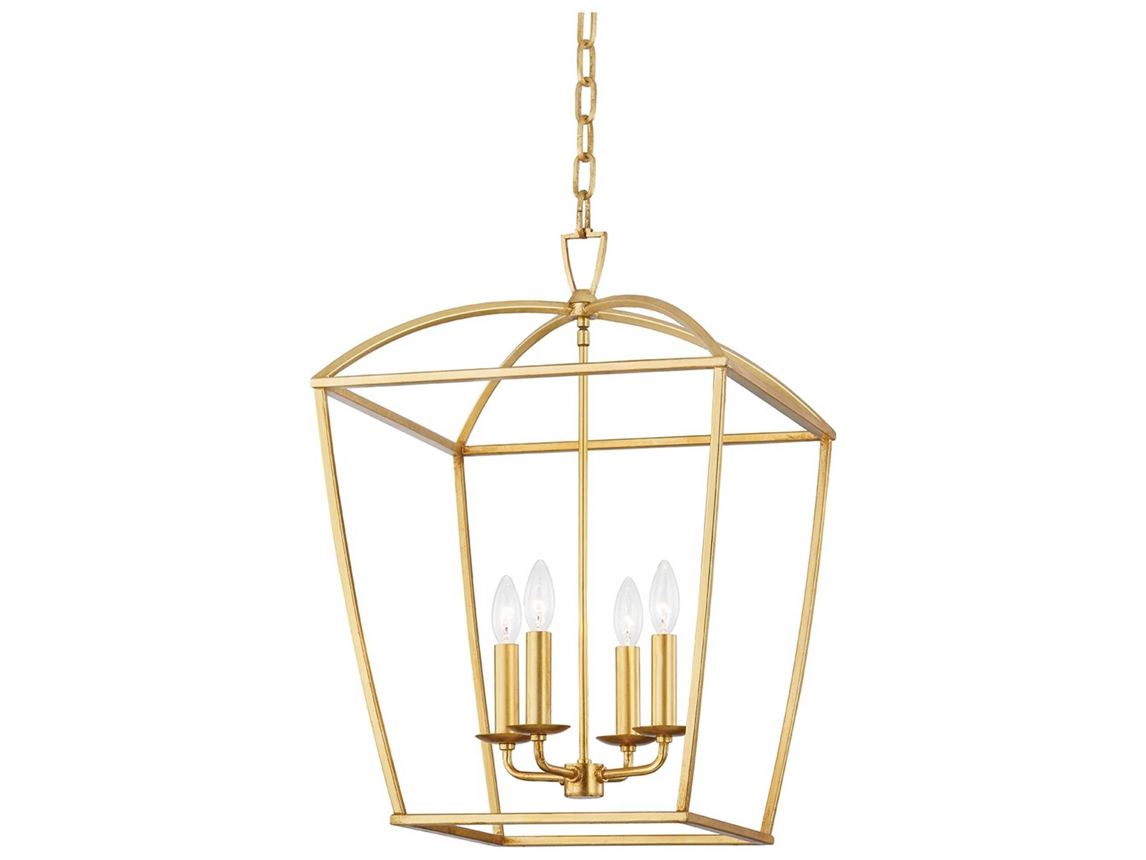 Hudson Valley Bryant 4-Light Gold Leaf Candelabra Chandelier