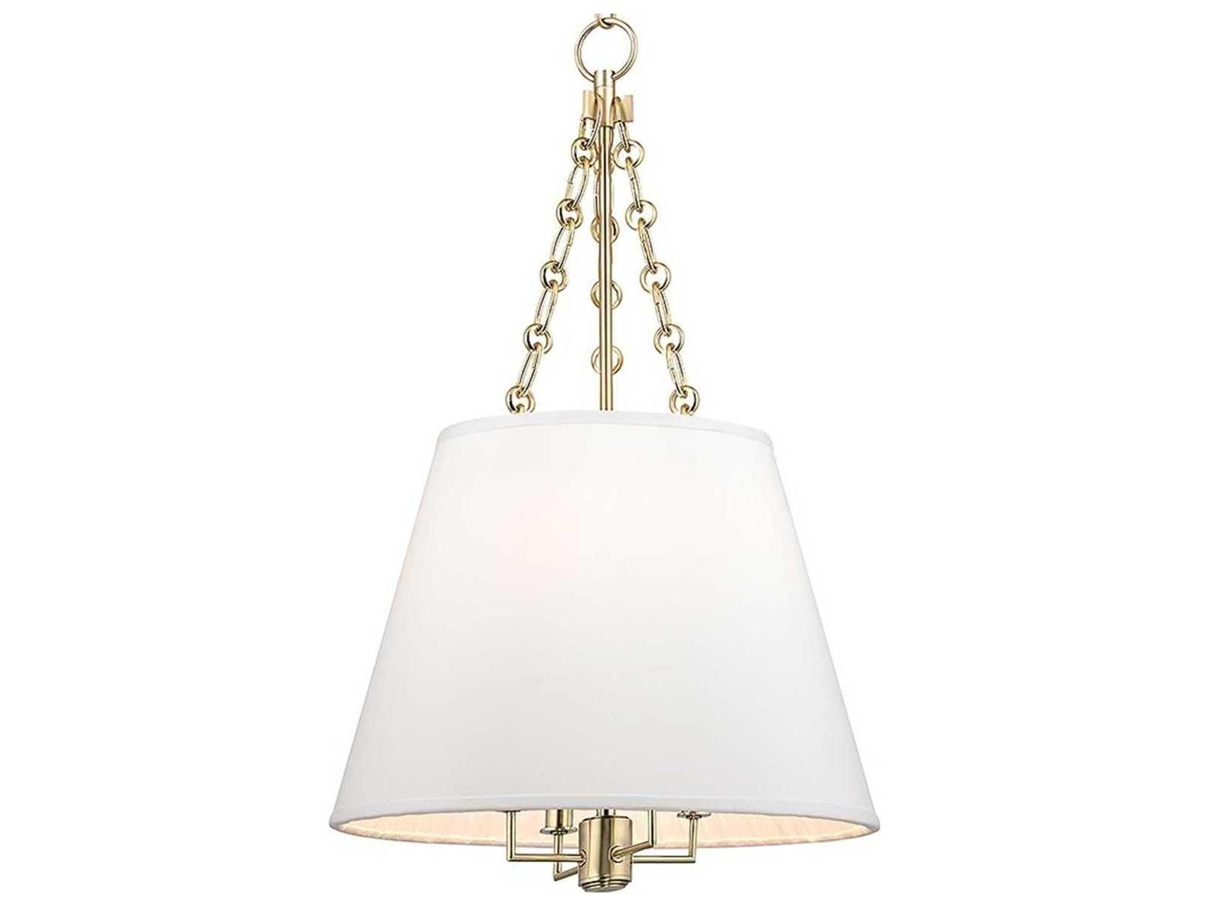 Hudson Valley Burdett 4-Light Aged Brass White Candelabra Empire Chandelier