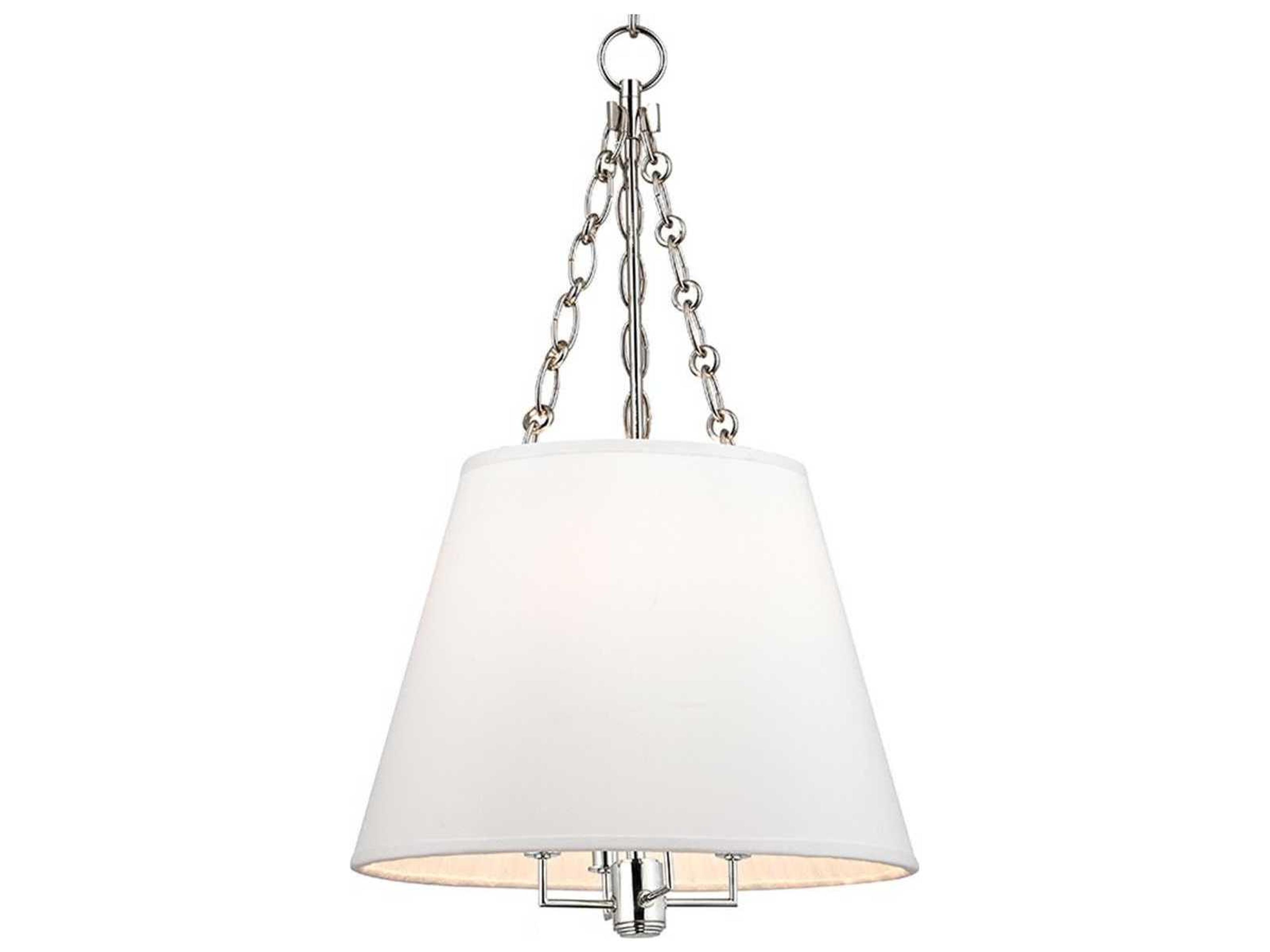 Hudson Valley Burdett 4-Light Polished Nickel White Candelabra Empire Chandelier