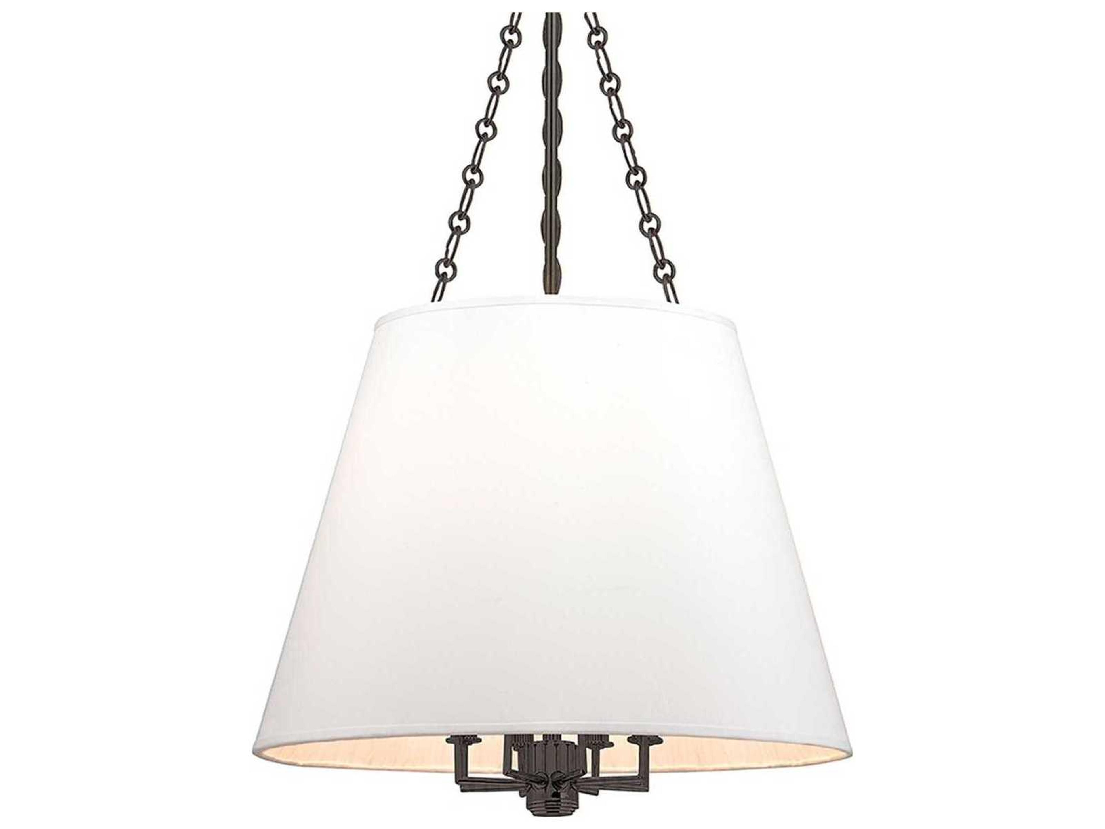 Hudson Valley Burdett 8-Light Old Bronze White Candelabra Empire Chandelier