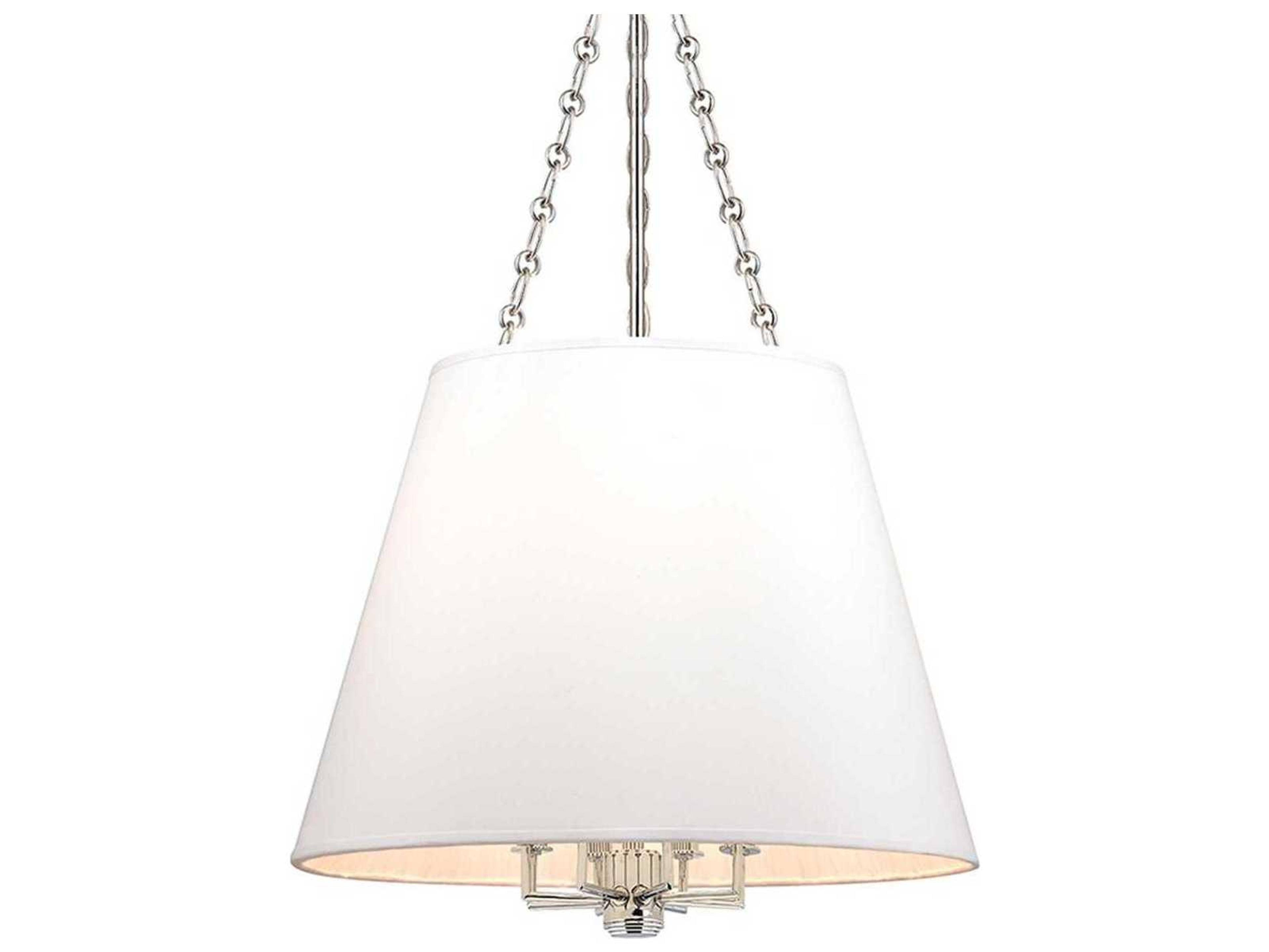 Hudson Valley Burdett 8-Light Polished Nickel White Candelabra Empire Chandelier