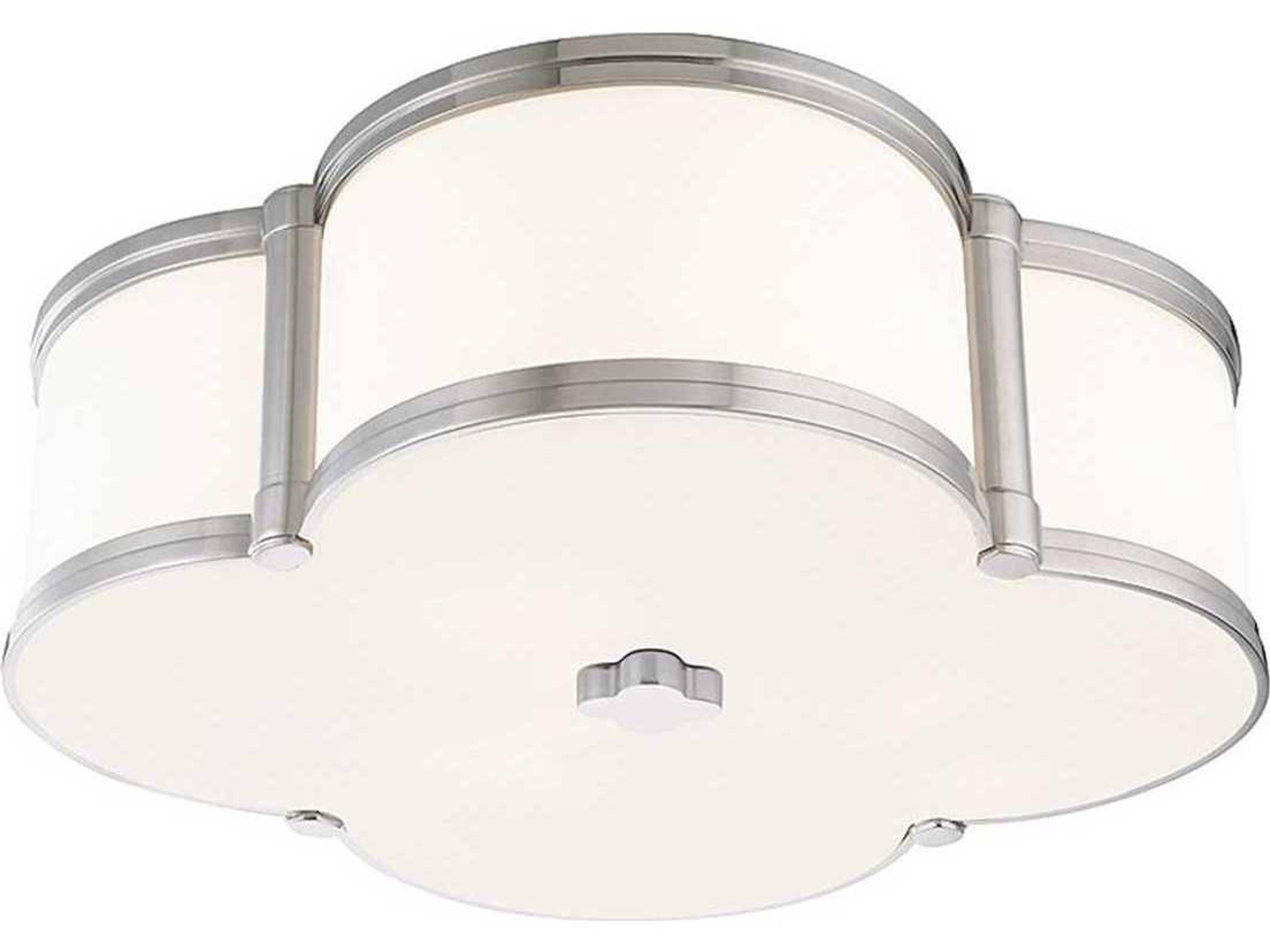 Hudson Valley Chandler 3-Light Polished Nickel Clear Glass Flush Mount