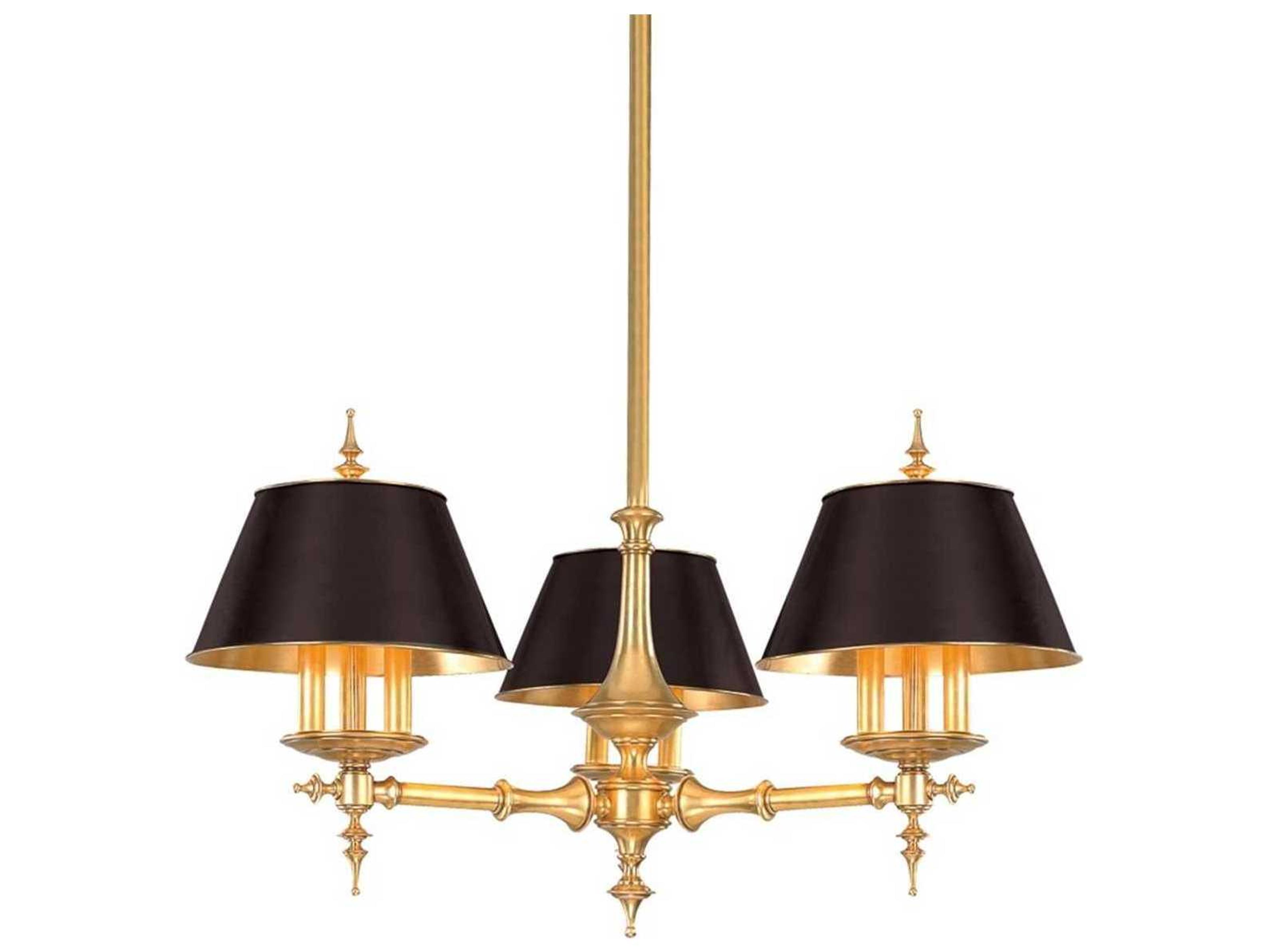 Hudson Valley Cheshire 9-Light Aged Brass Black Candelabra Empire Chandelier