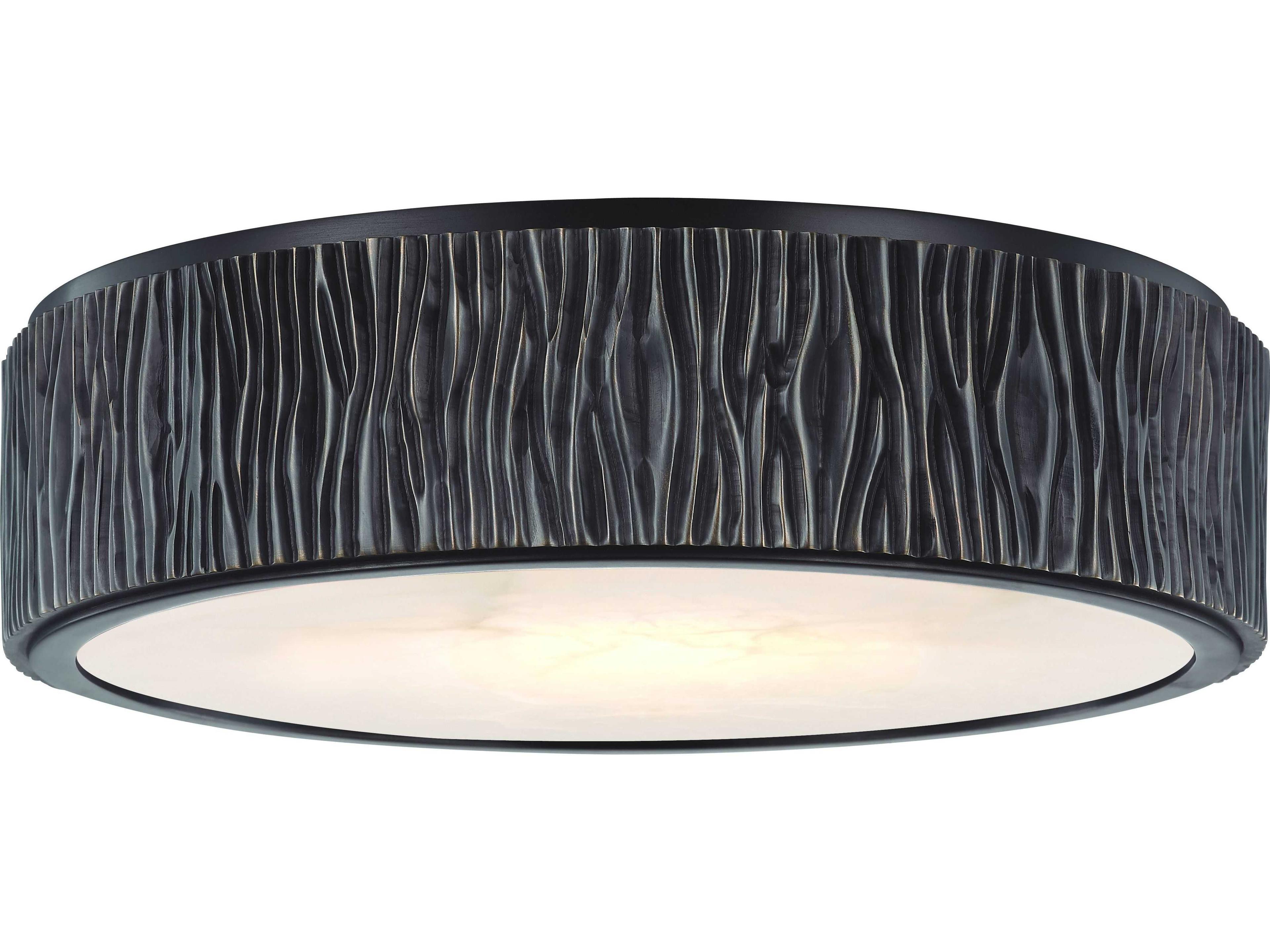 Hudson Valley Crispin 1-Light Old Bronze White LED Drum Flush Mount