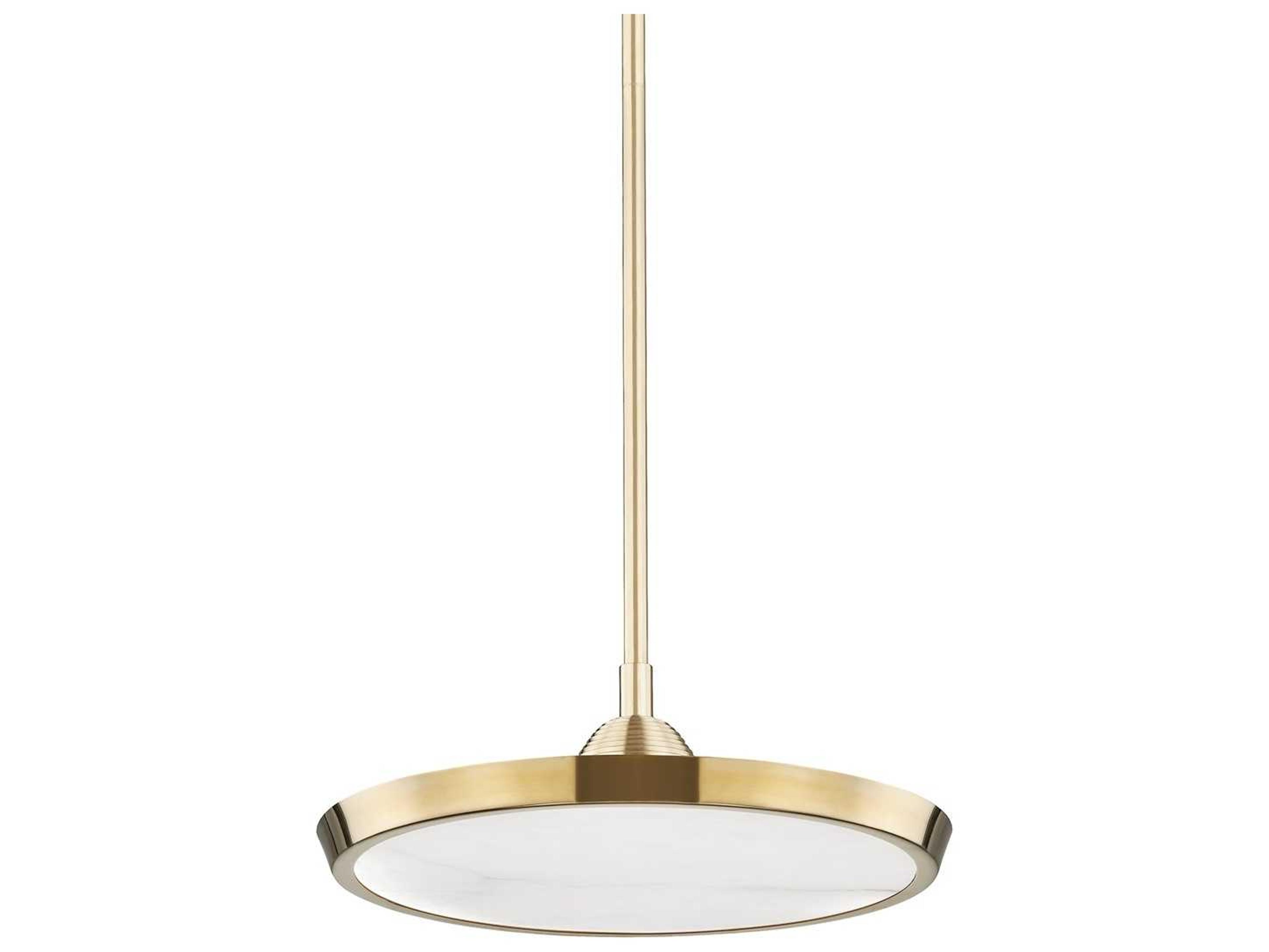 Hudson Valley Draper 1-Light Aged Brass LED Round Pendant