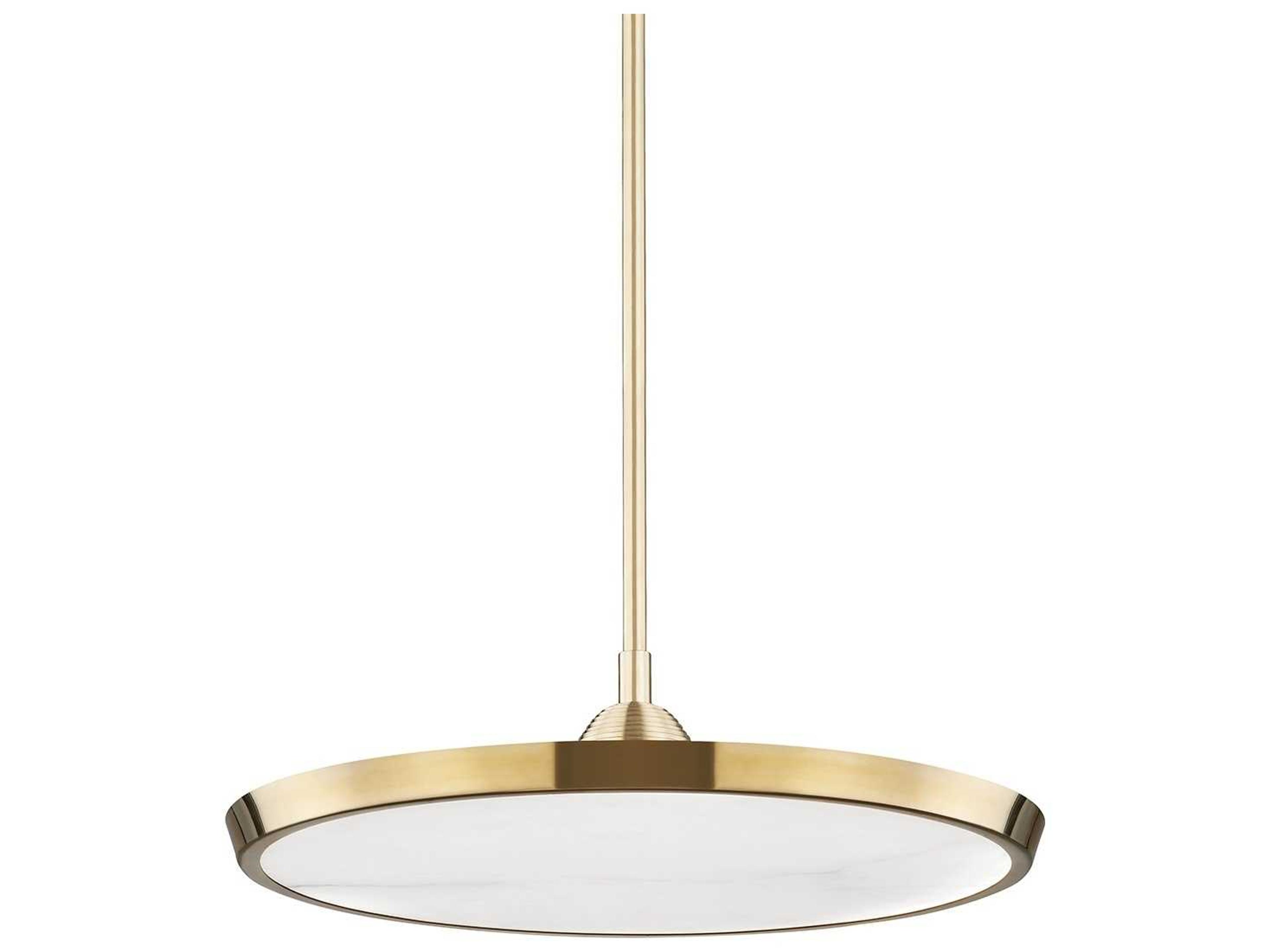Hudson Valley Draper 1-Light Aged Brass LED Round Pendant