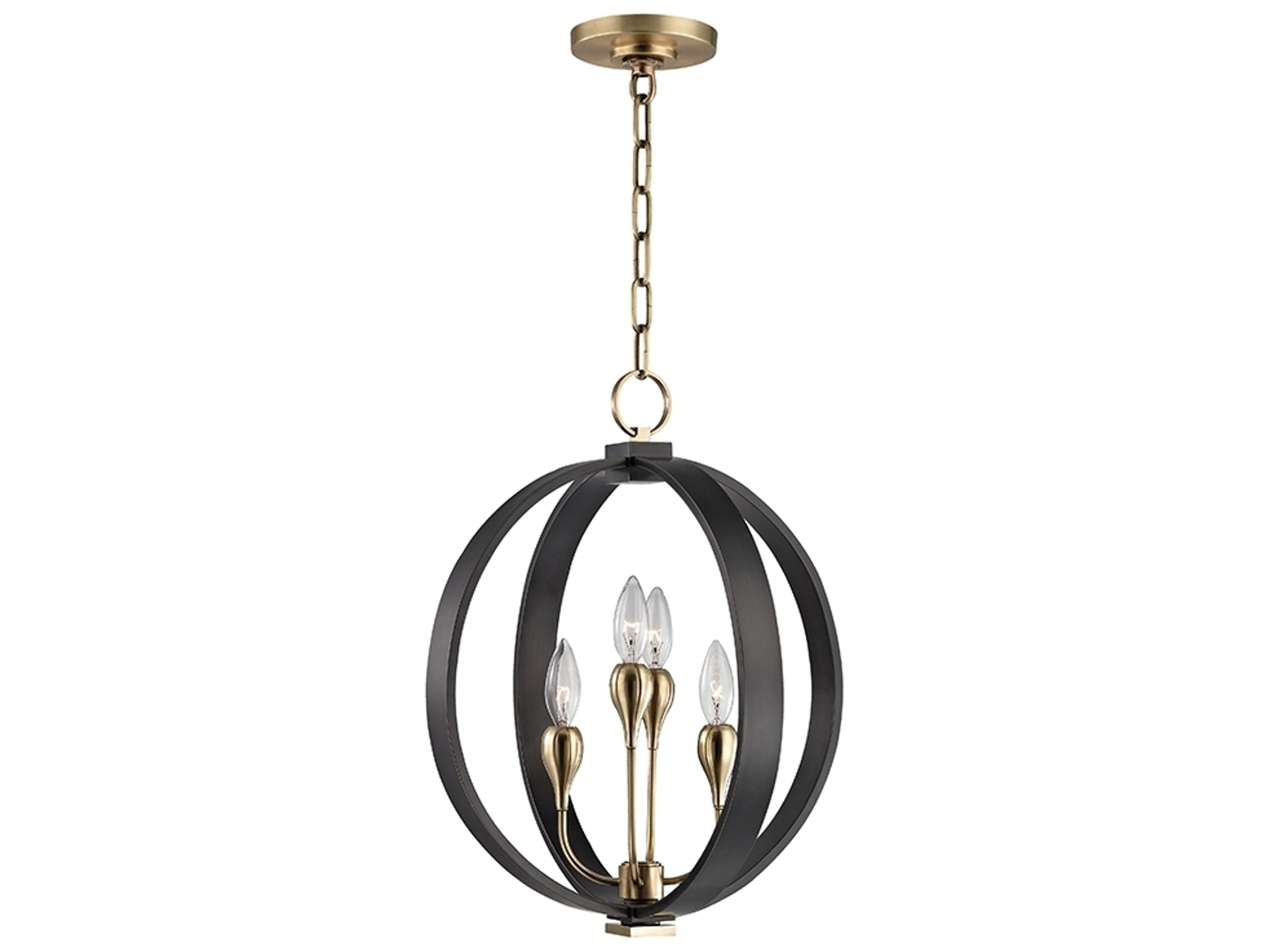 Hudson Valley Dresden 4-Light Aged Old Bronze Candelabra Round Tiered Chandelier