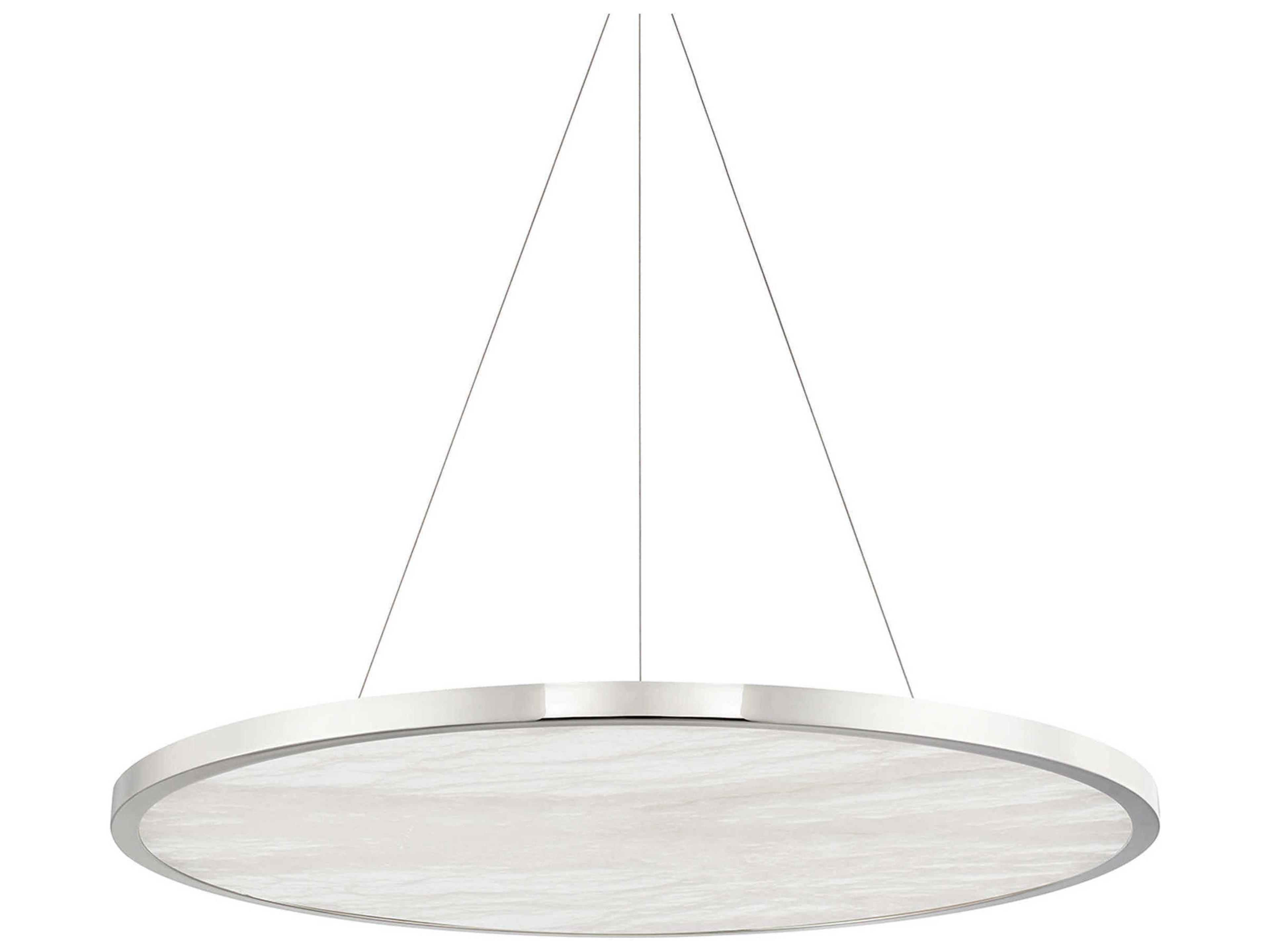 Hudson Valley Eastport 1-Light Polished Nickel Brass Glass LED Round Pendant