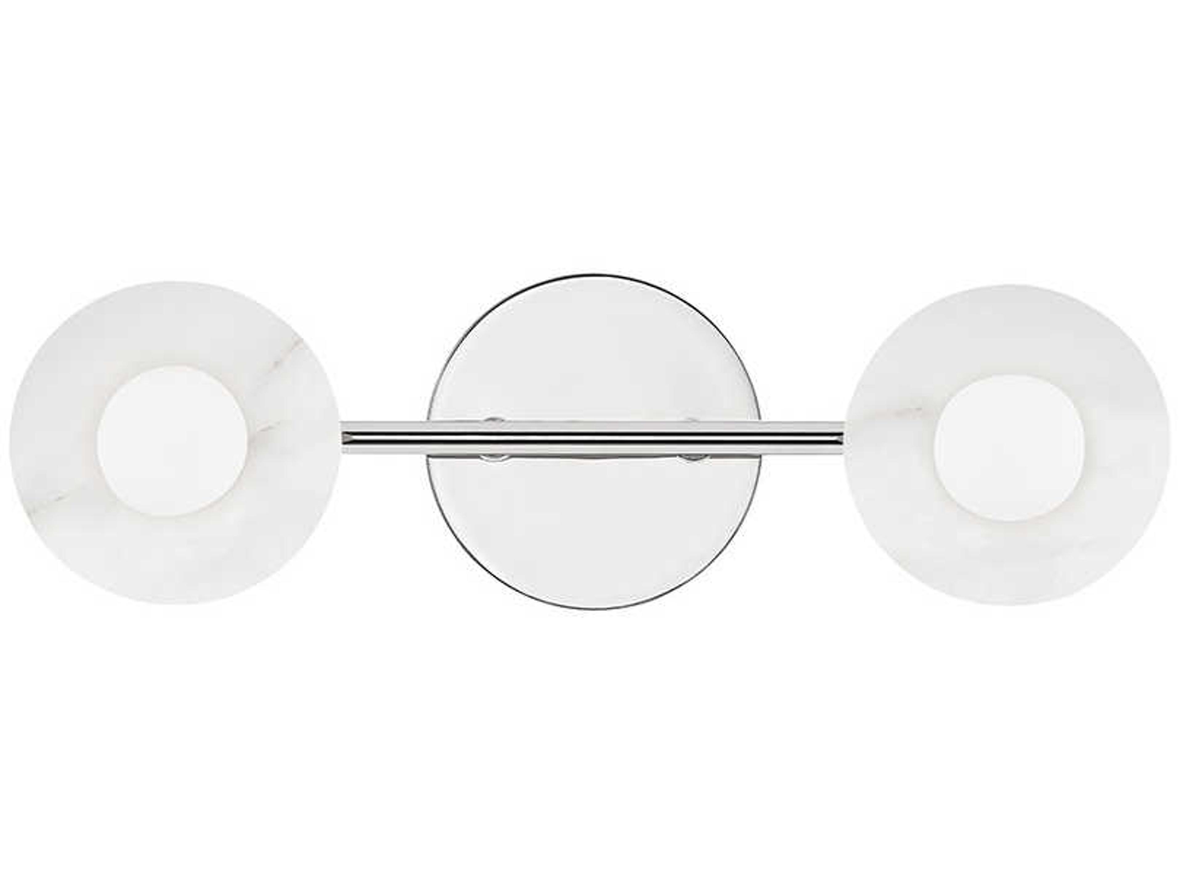 Hudson Valley Elmont 2-Light Polished Nickel Vanity Light