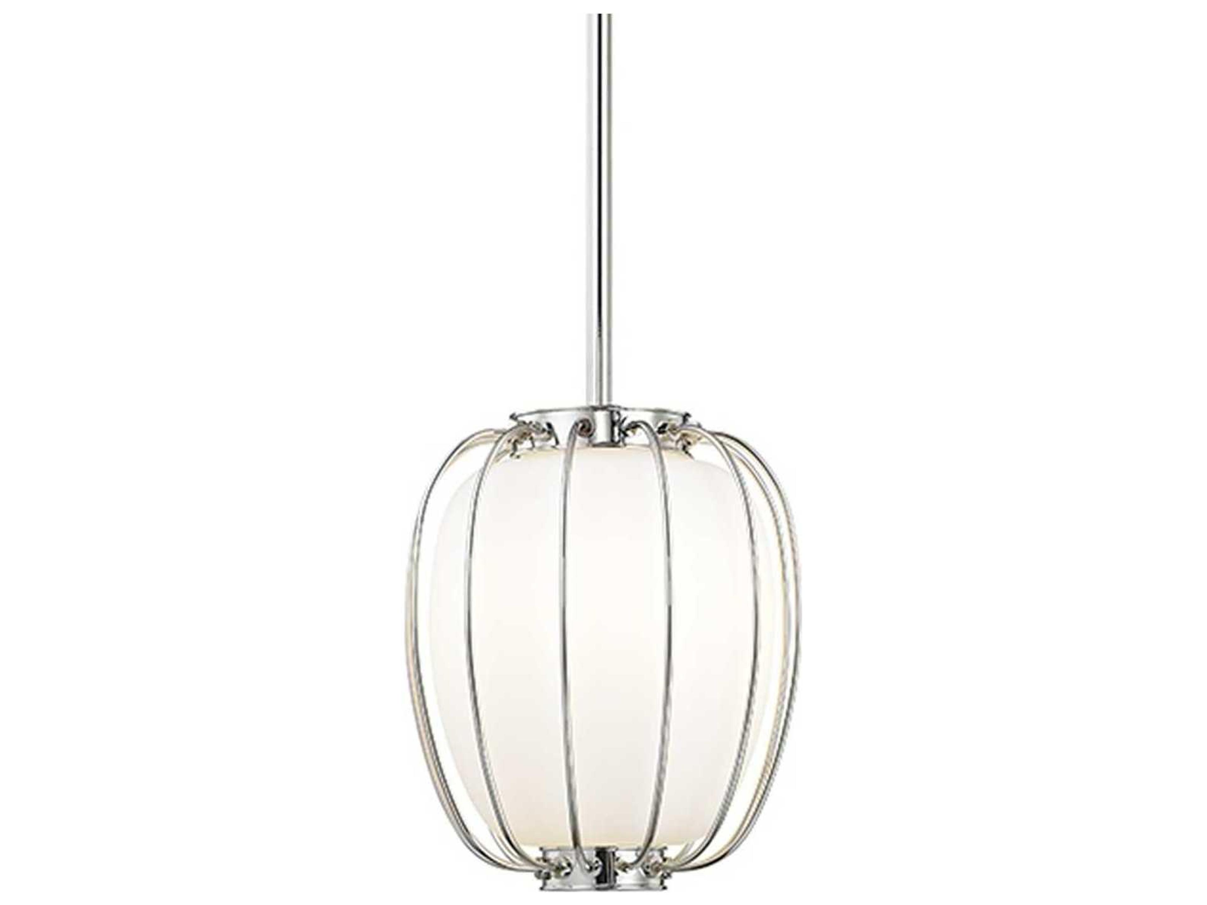 Hudson Valley Ephron 1-Light Polished Nickel Yellow Glass Mini Pendant