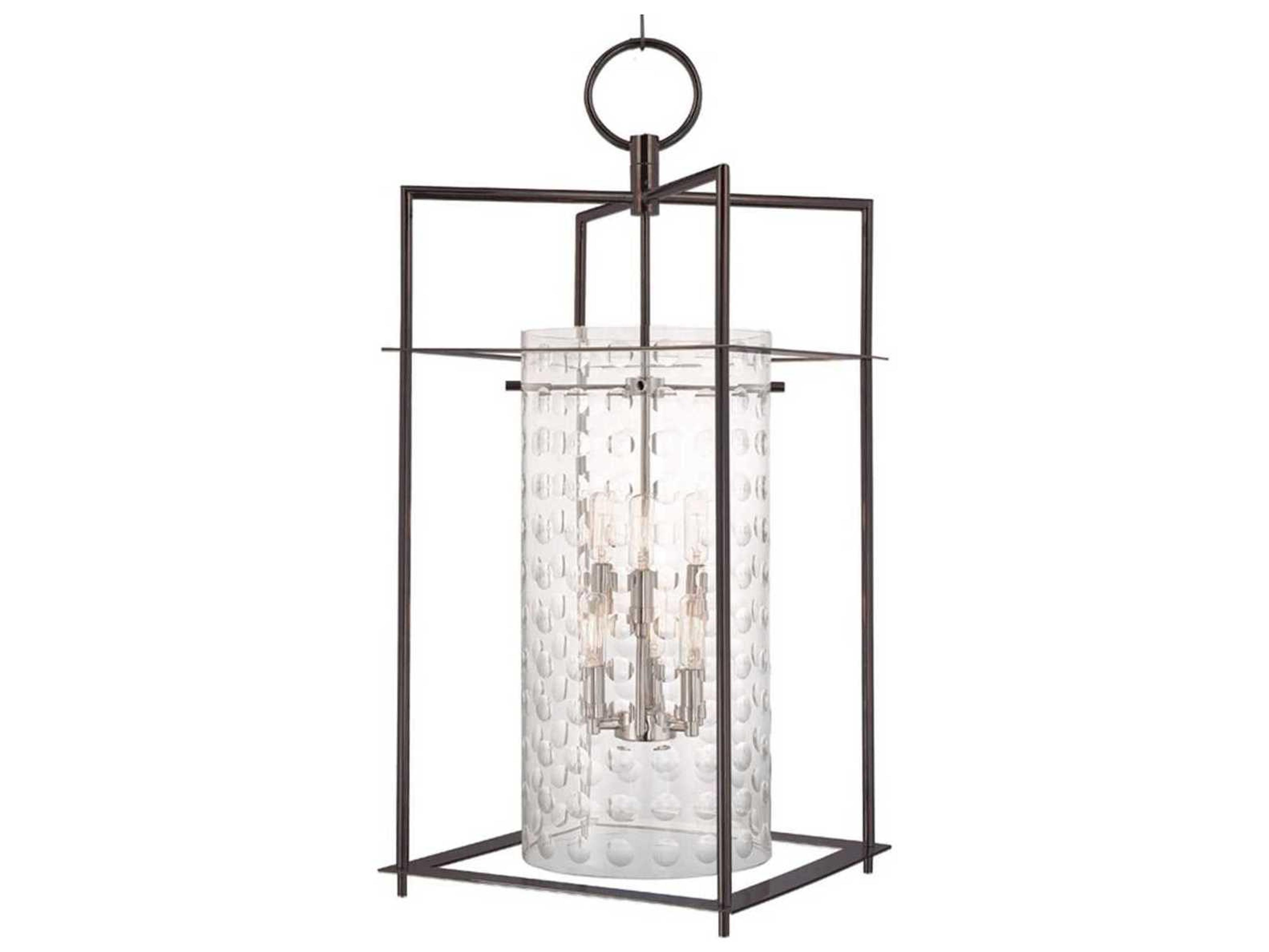 Esopus 6-Light Old Bronze Clear Glass Candelabra Cylinder Chandelier