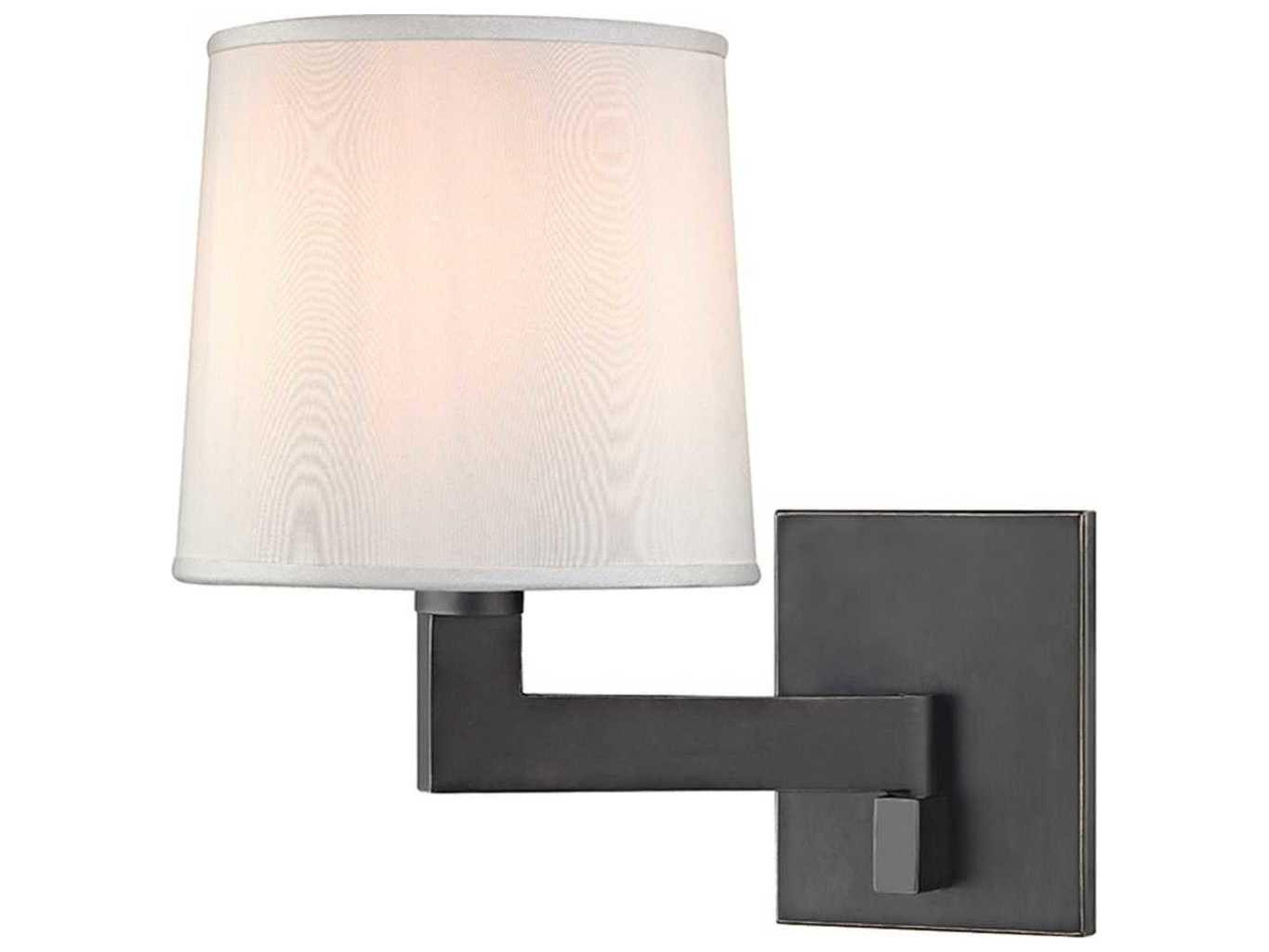 Hudson Valley Fairport 1-Light Old Bronze White Wall Sconce