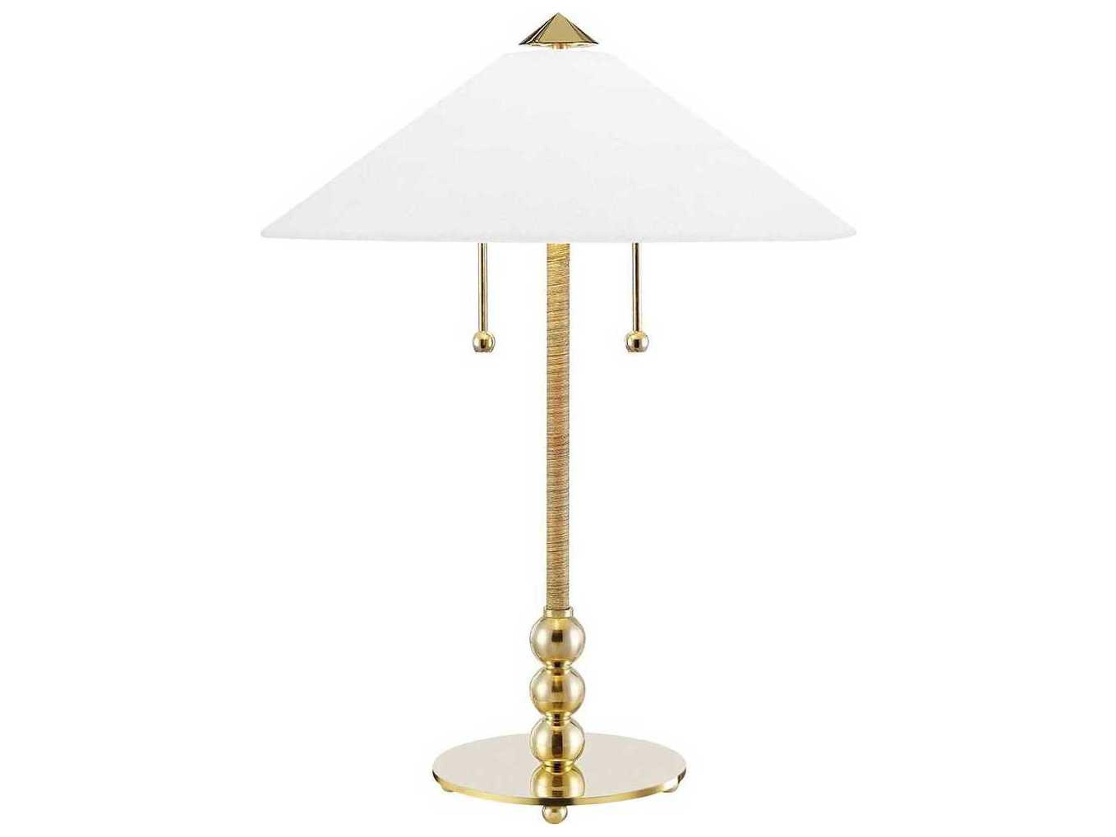 Hudson Valley Flare Aged Brass Table Lamp