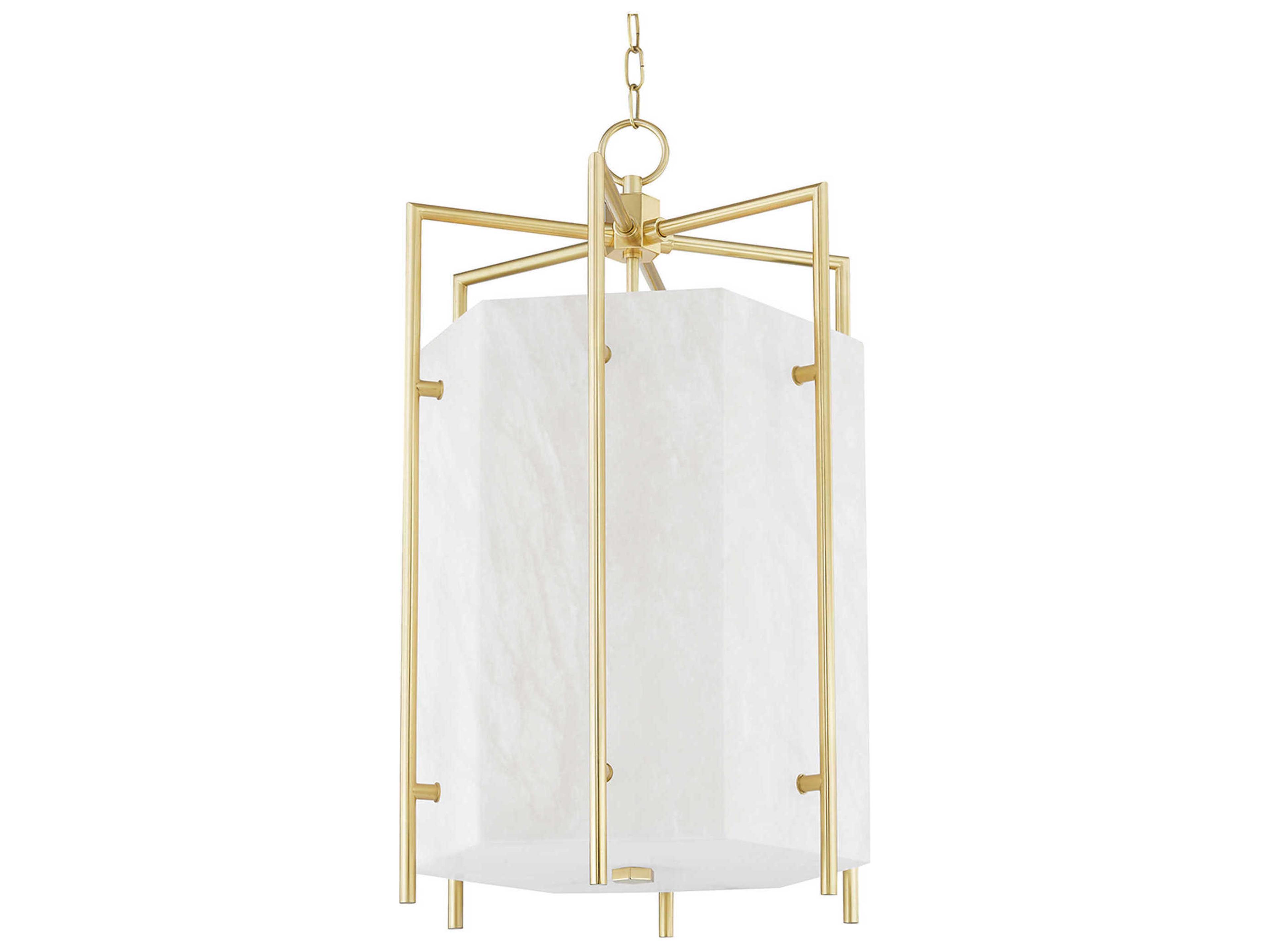 Hudson Valley Flatbush 6-Light Aged Brass LED Pendant