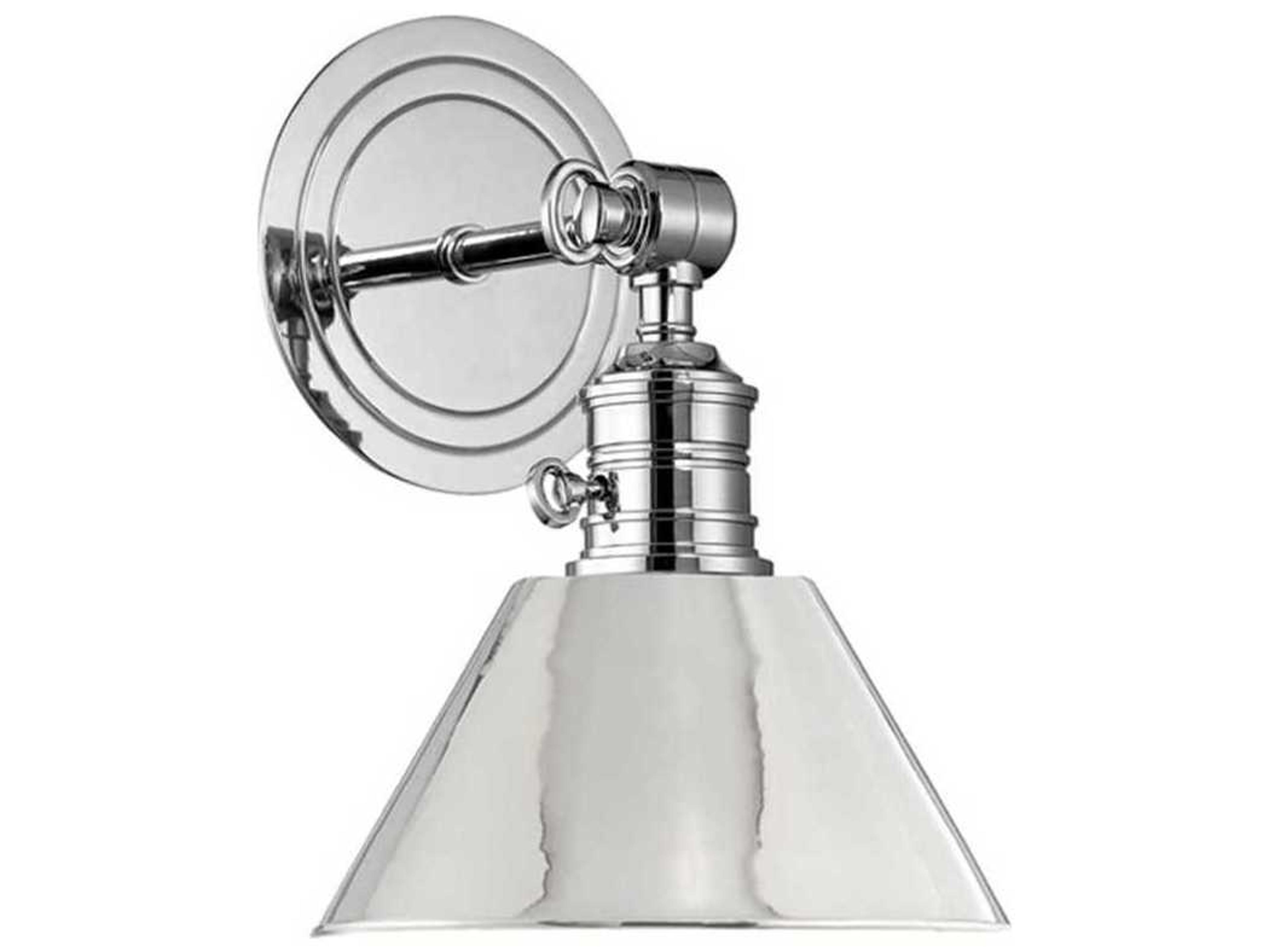 Hudson Valley Garden City 1-Light Polished Nickel Wall Sconce