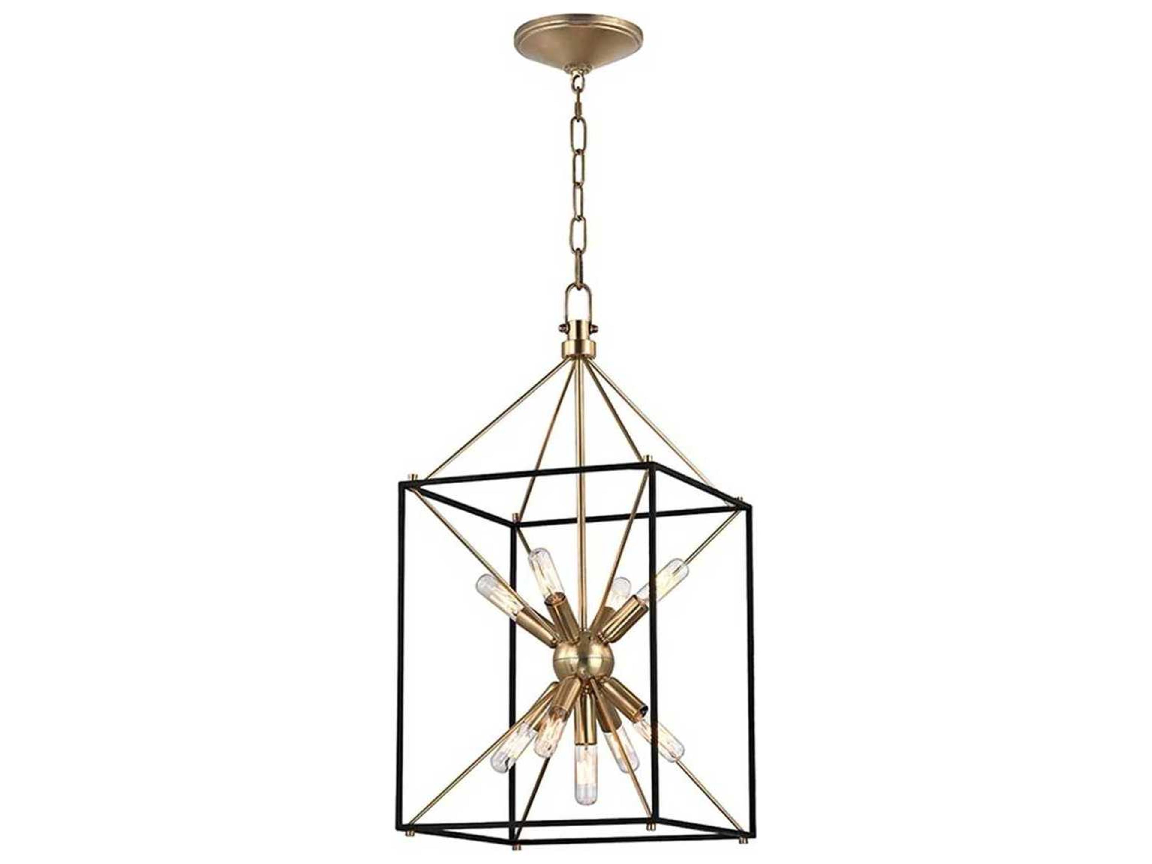 Hudson Valley Glendale 9-Light Aged Brass Pendant