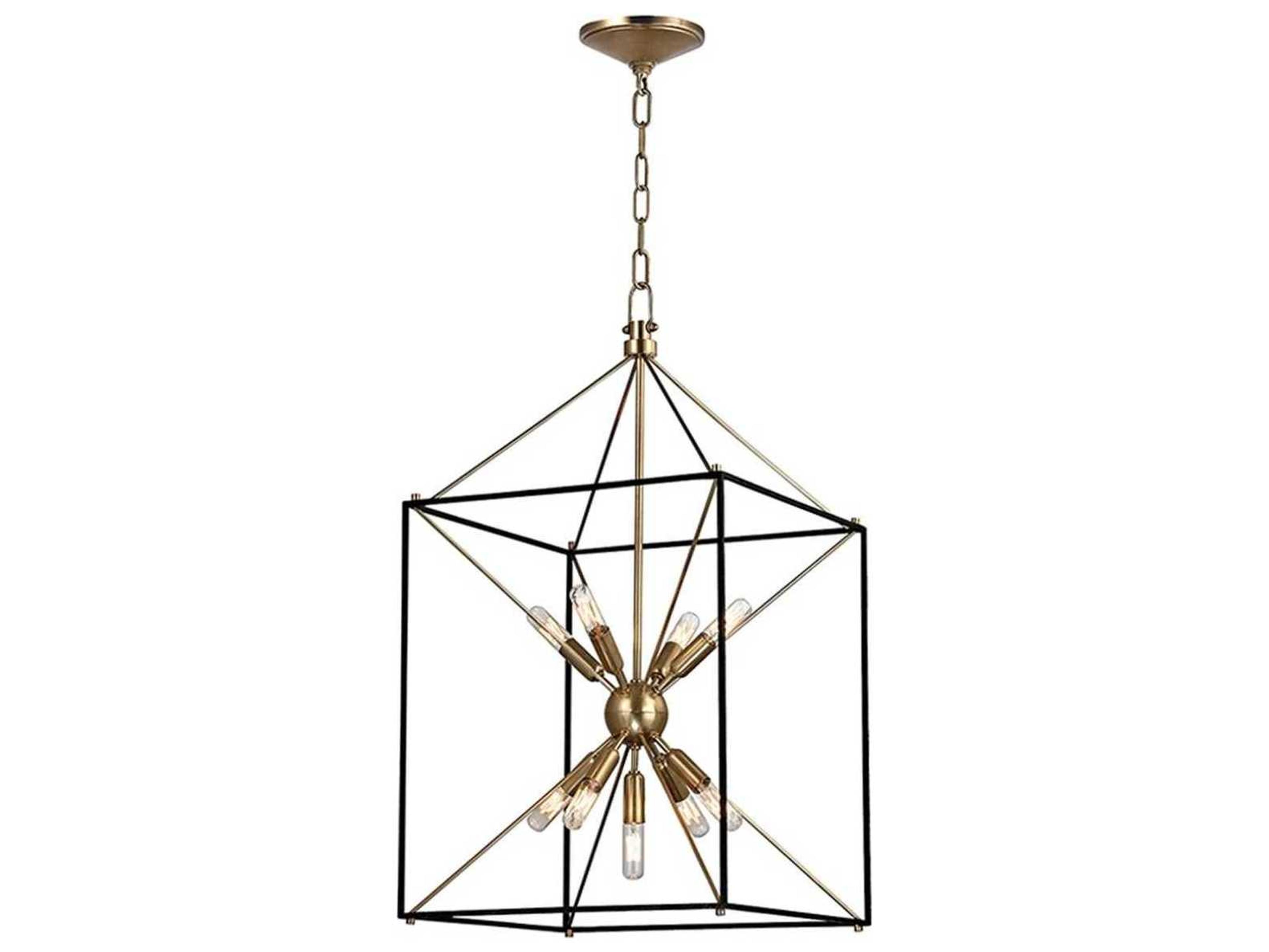 Hudson Valley Glendale 9-Light Aged Brass Pendant