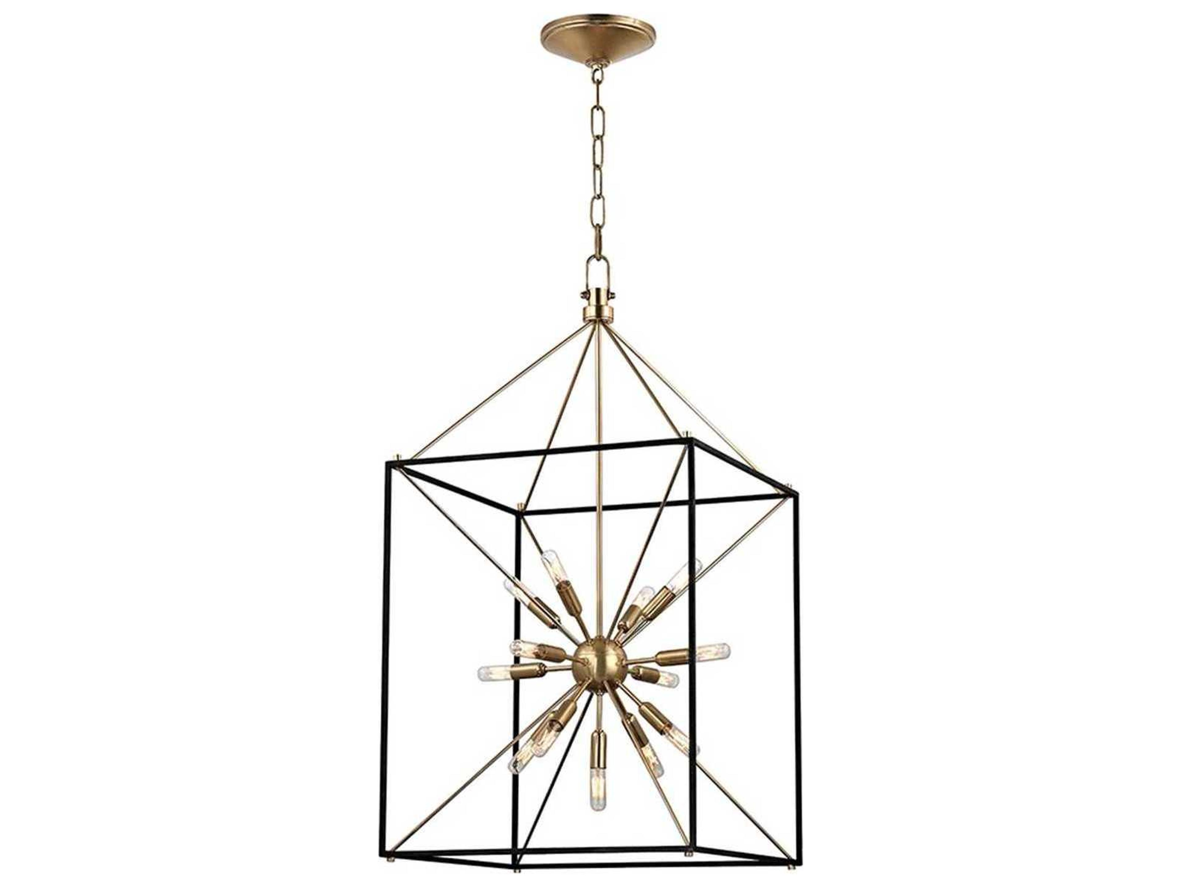 Hudson Valley Glendale 13-Light Aged Brass Pendant