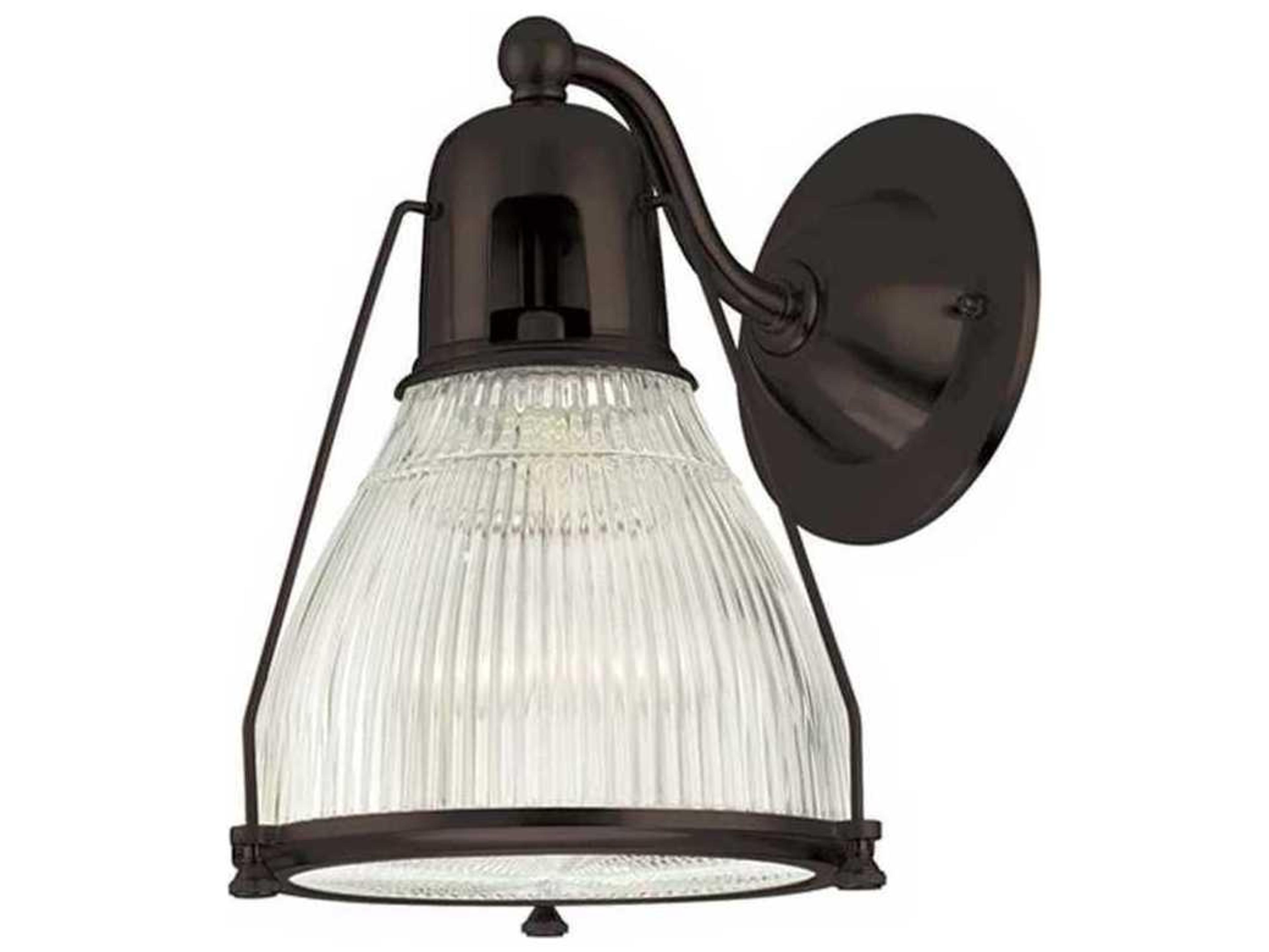 Hudson Valley Haverhill 1-Light Old Bronze Clear Glass Wall Sconce