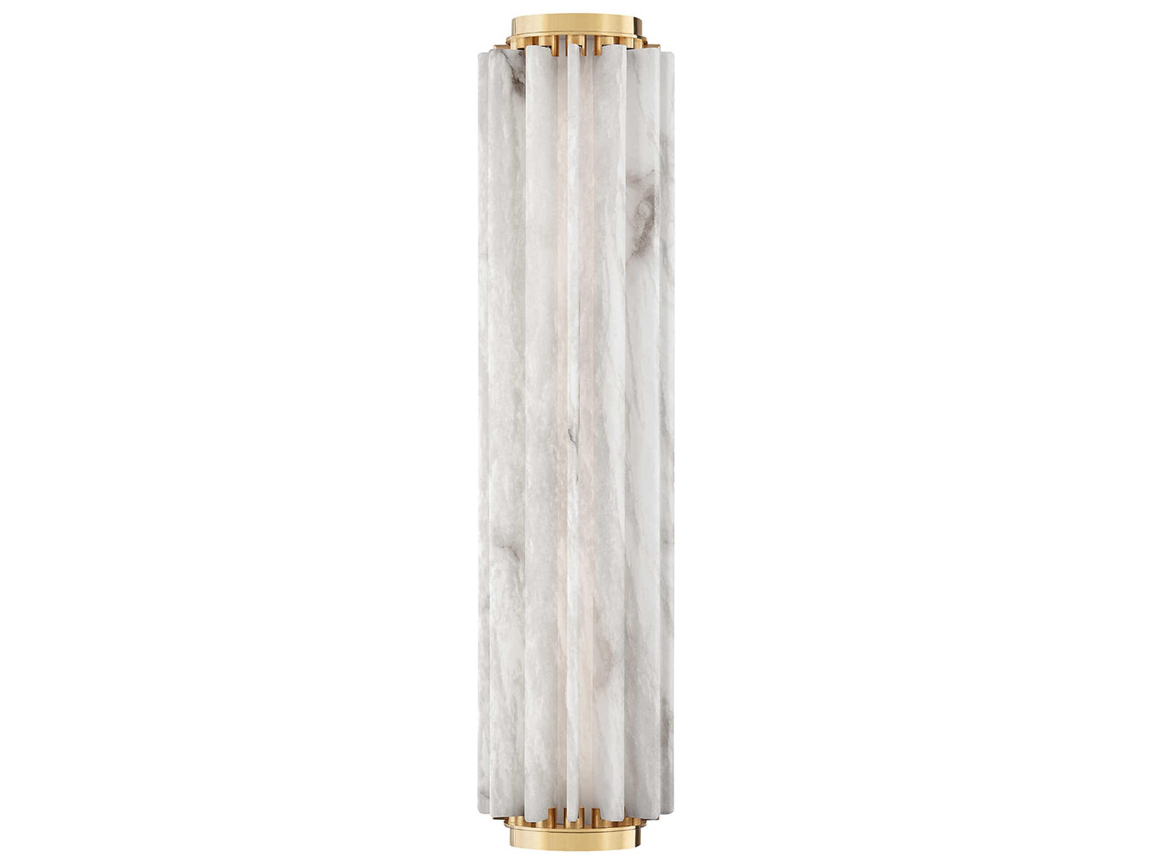 Hudson Valley Hillside 1-Light Aged Brass Glass LED Wall Sconce