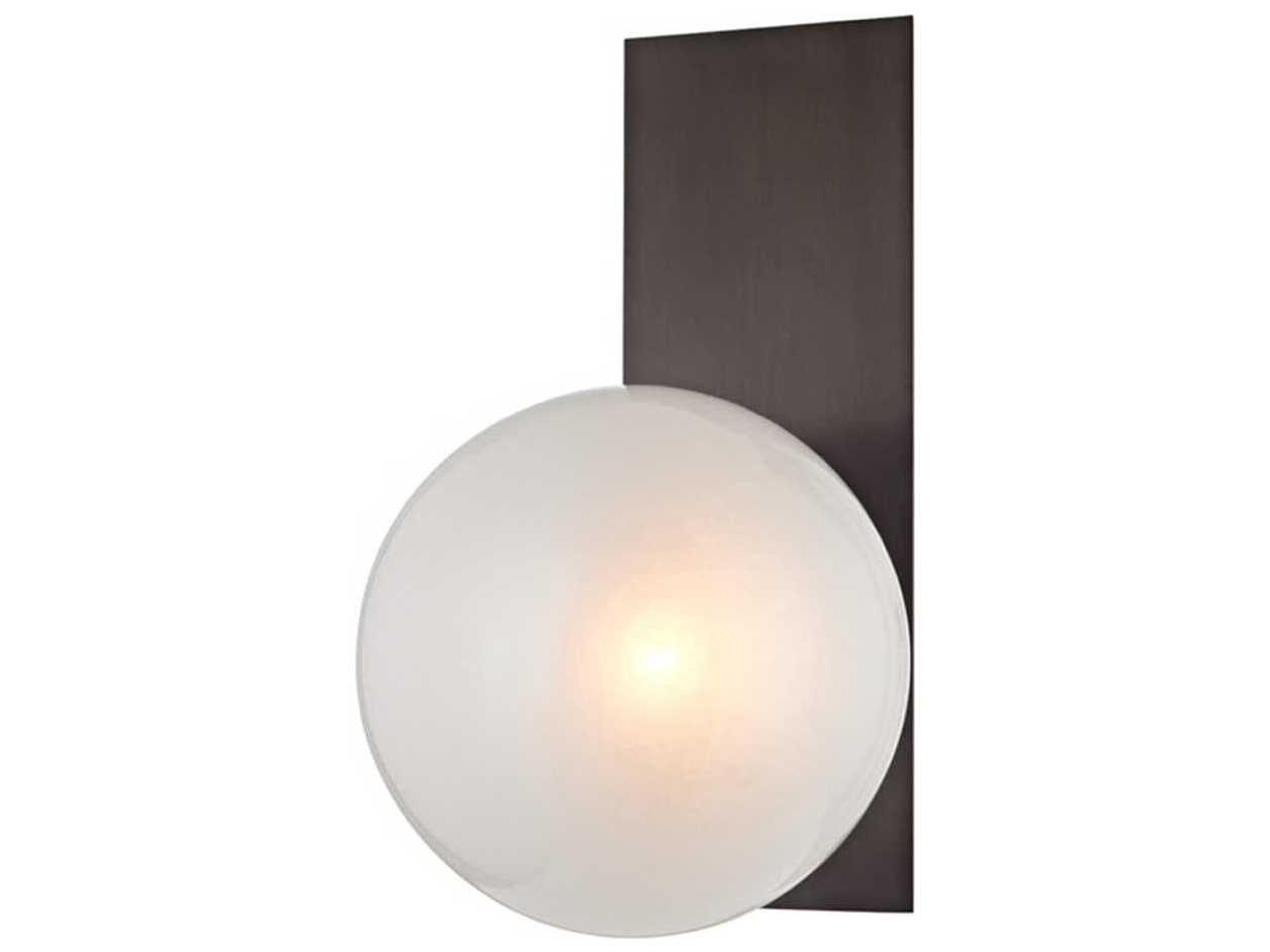 Hudson Valley Hinsdale 1-Light Old Bronze Off White Glass Wall Sconce