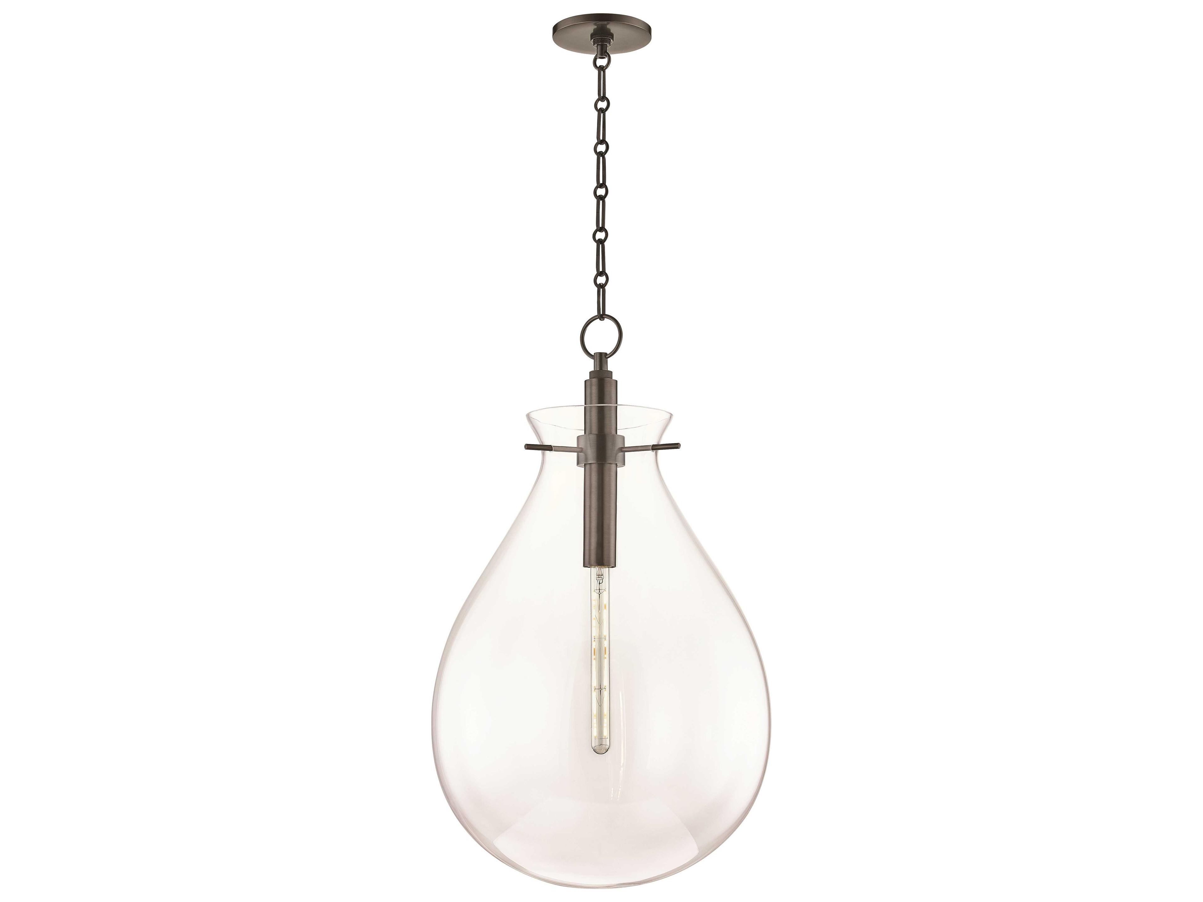 Hudson Valley Ivy 1-Light Old Bronze Clear Glass LED Pendant