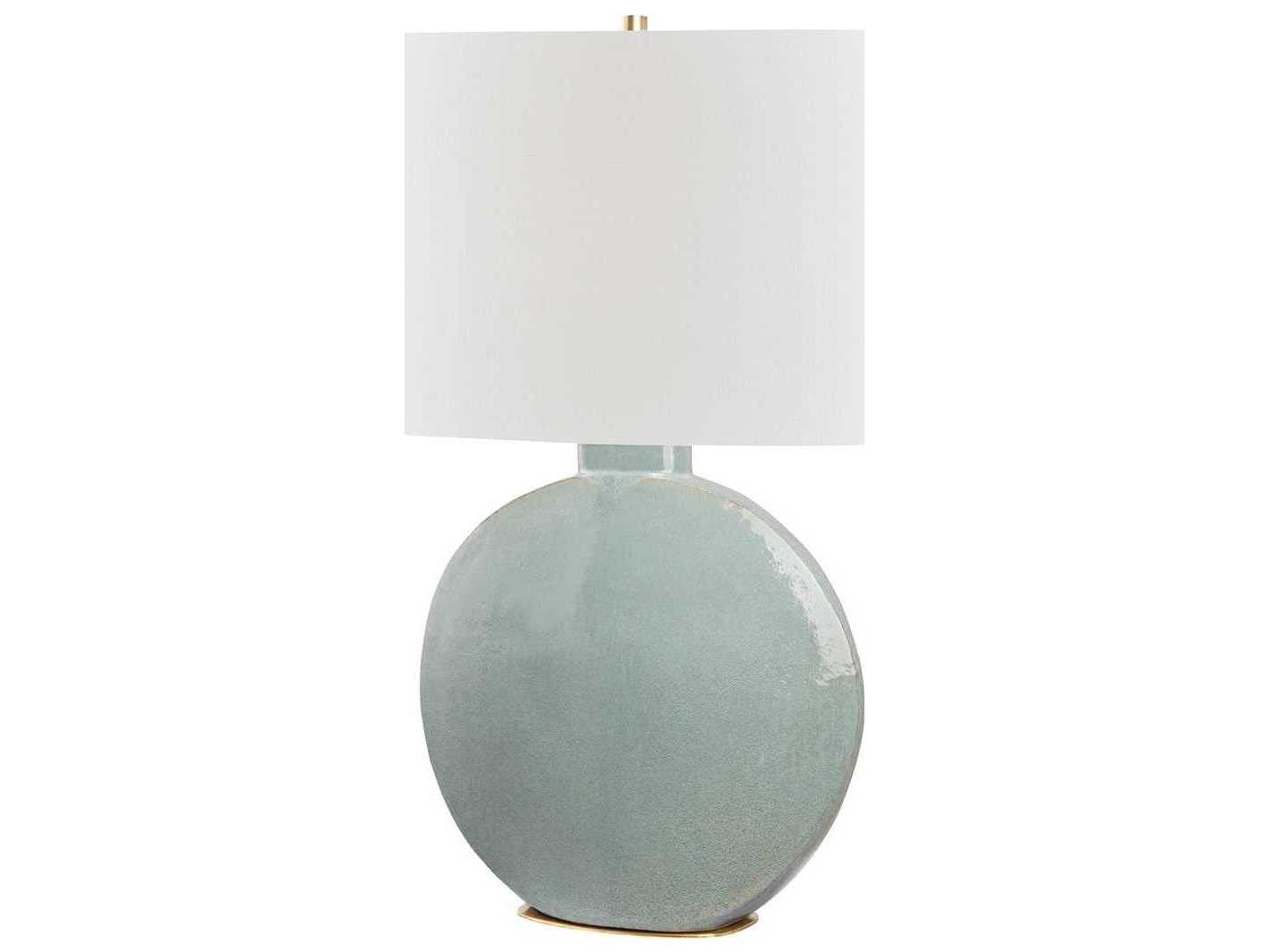 Hudson Valley Kimball Aged Brass Gray Buffet Lamp