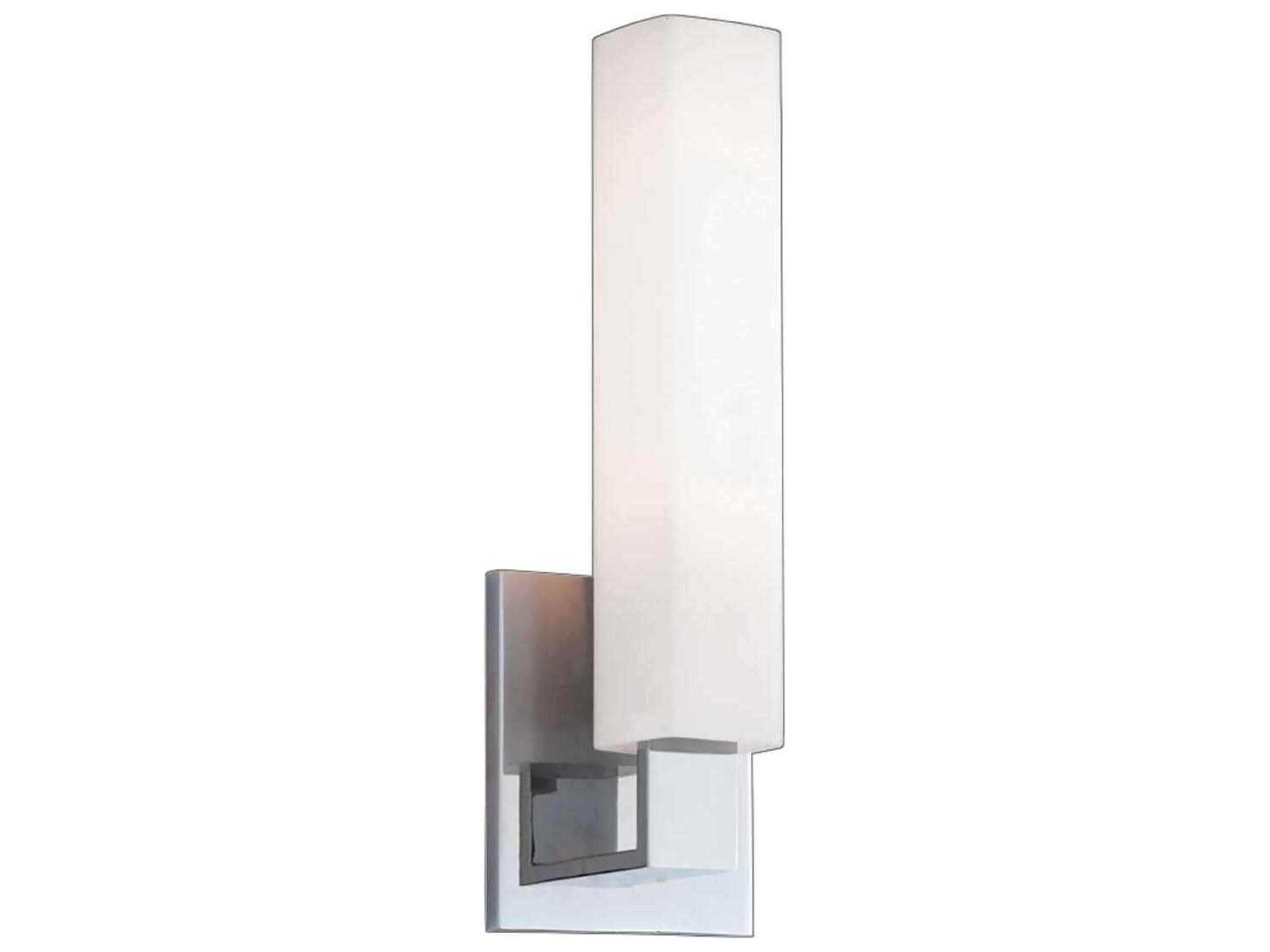 Hudson Valley Livingston 1-Light Polished Chrome Off White Glass Wall Sconce