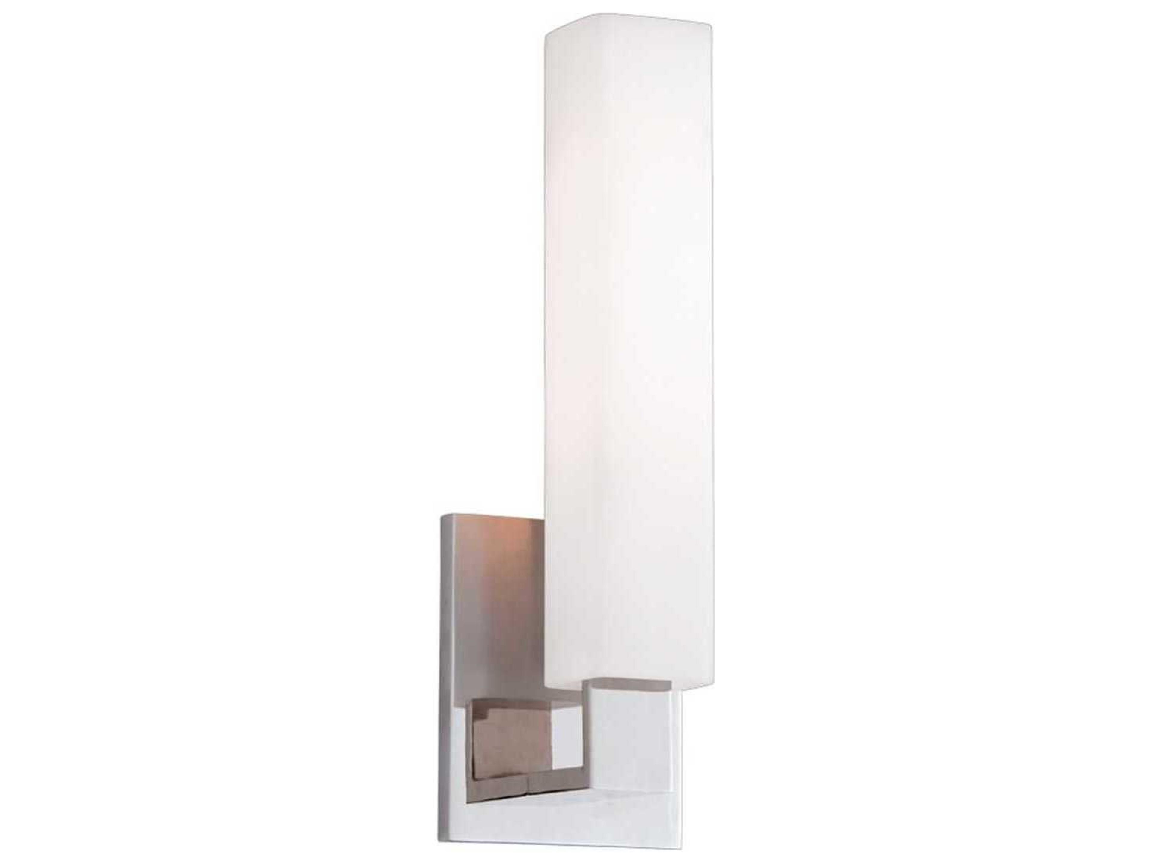 Hudson Valley Livingston 1-Light Polished Nickel Off White Glass Wall Sconce