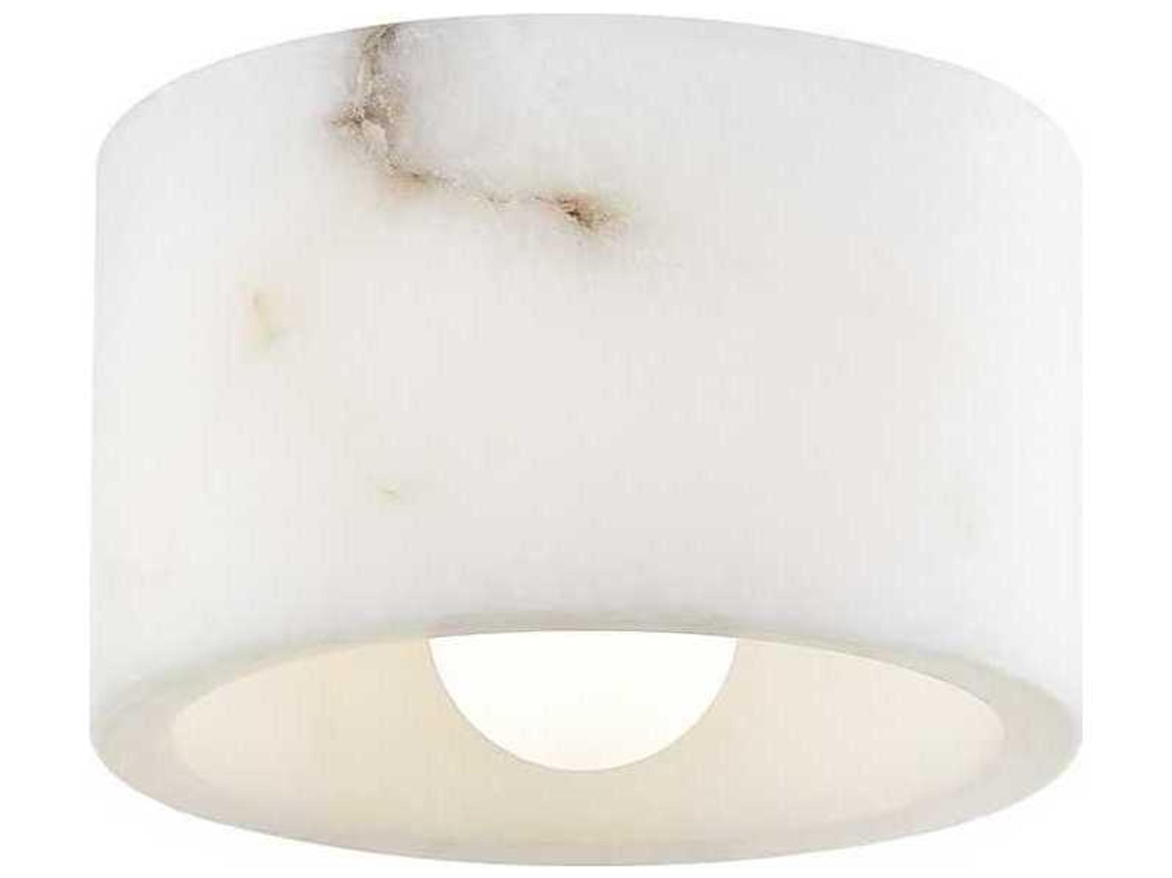 Hudson Valley Loris 1-Light Off White Polished Nickel Drum Flush Mount