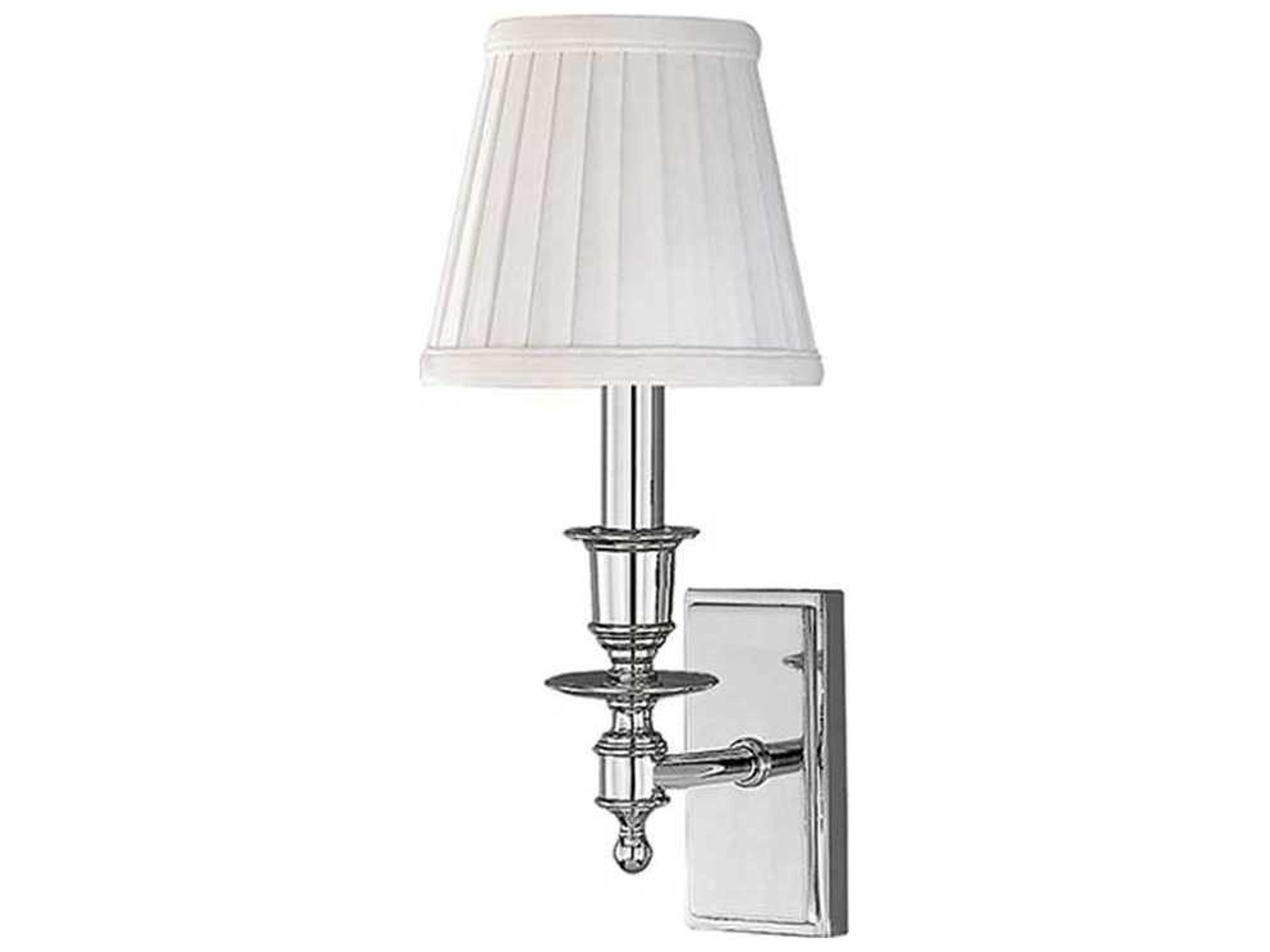 Hudson Valley Ludlow 1-Light Polished Nickel Off White Wall Sconce