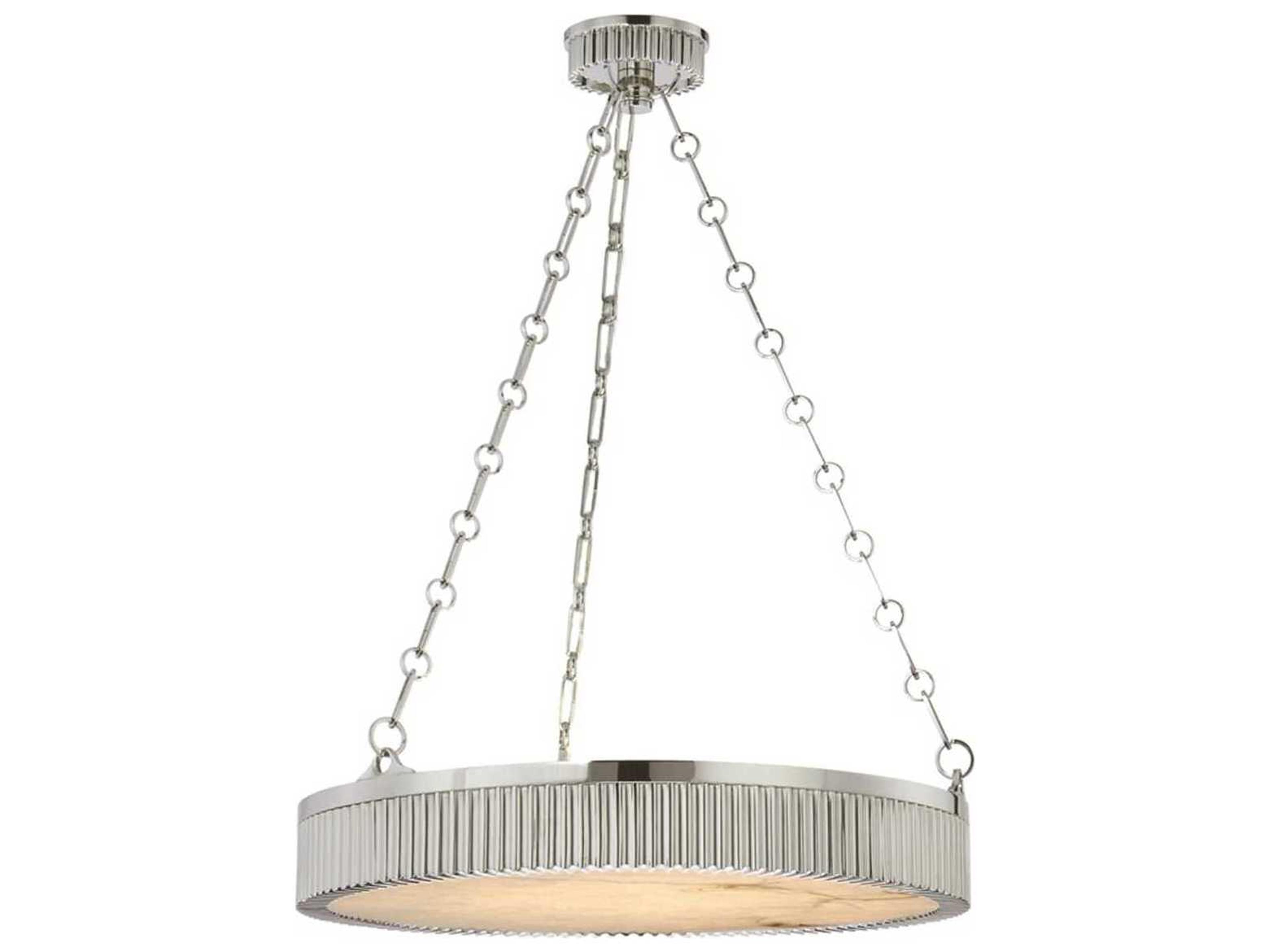 Hudson Valley Lynden 5-Light Polished Nickel Drum Pendant