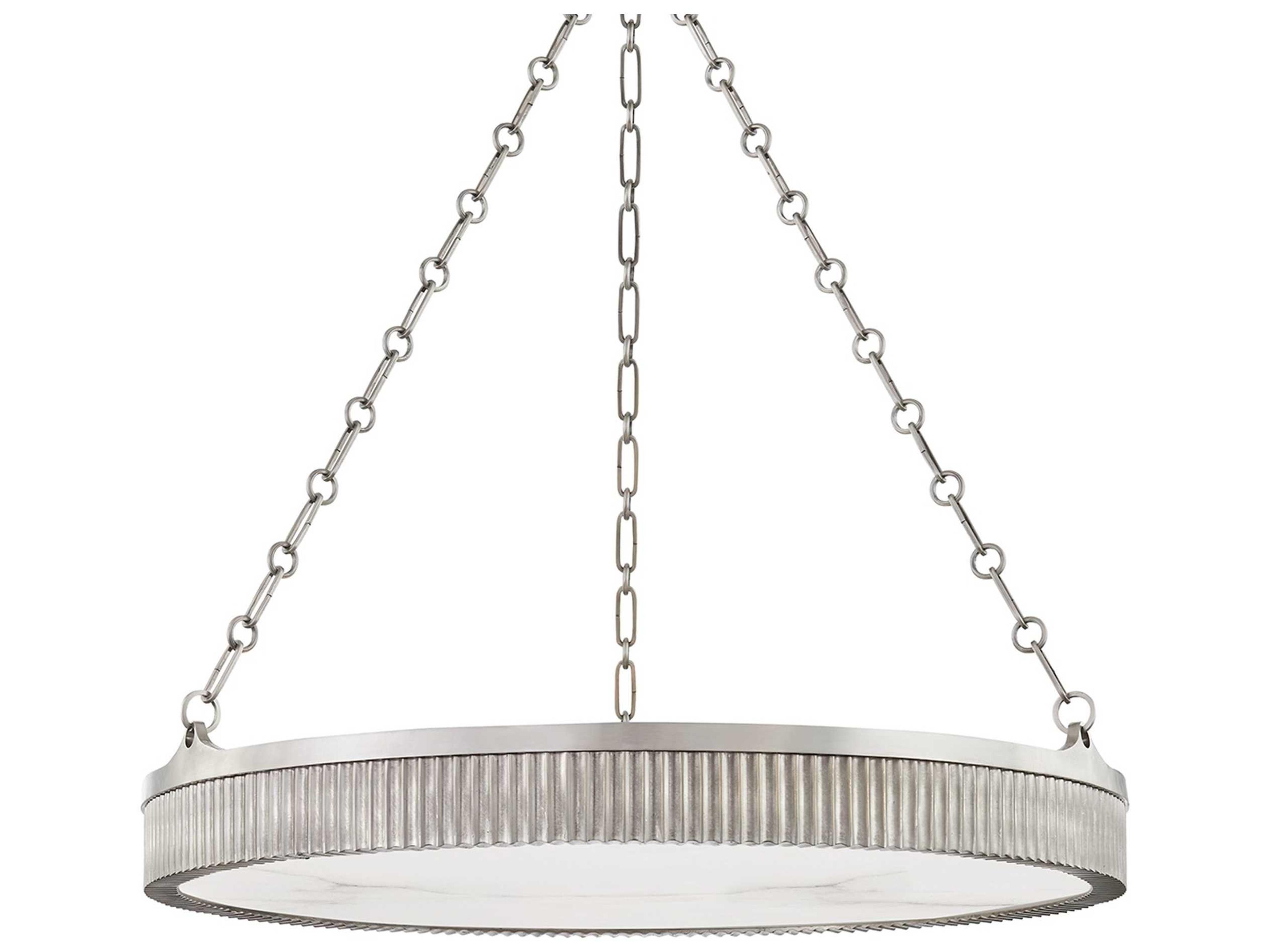 Hudson Valley Lynden 8-Light Antique Nickel Drum Pendant