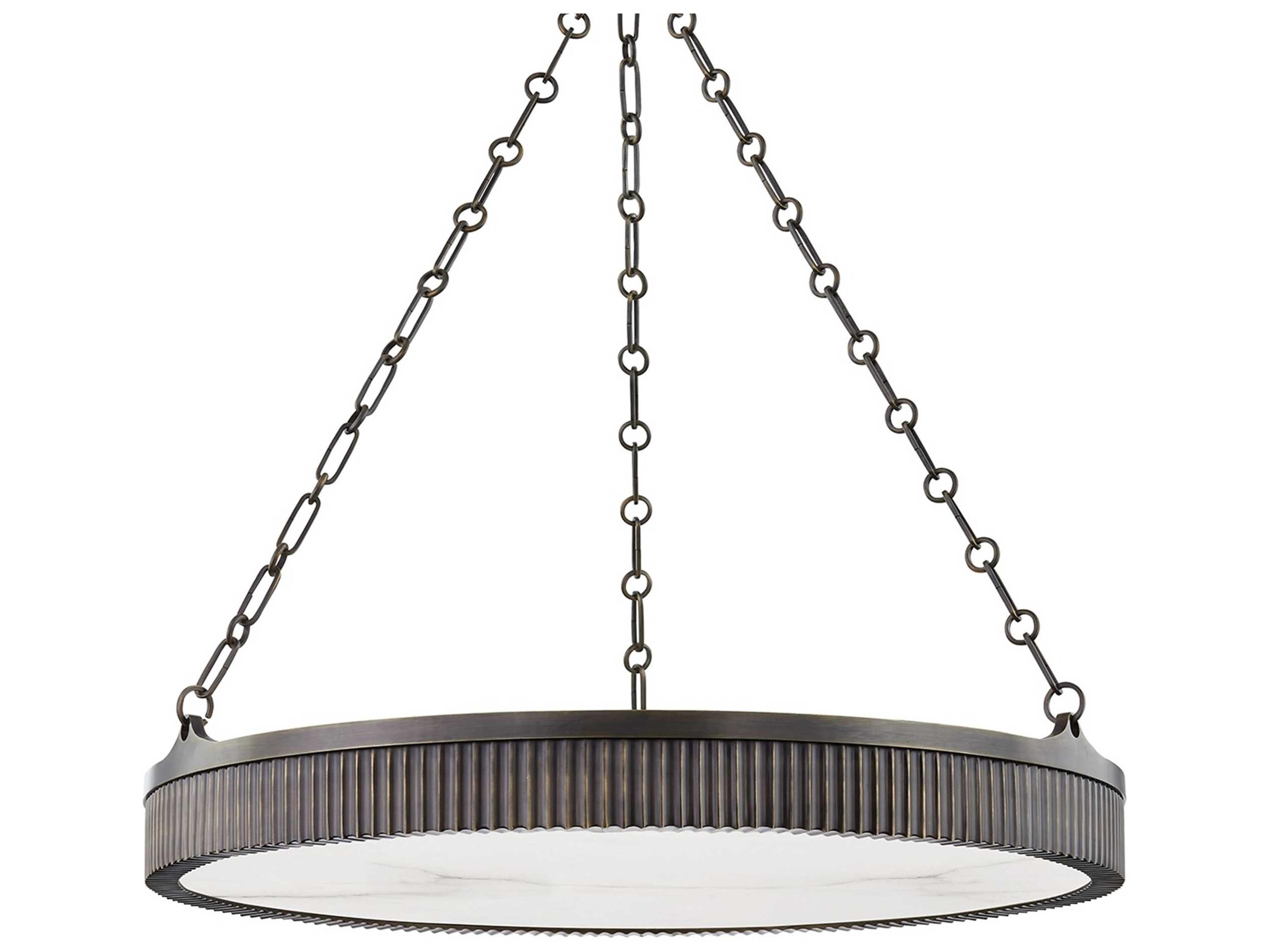 Hudson Valley Lynden 8-Light Distressed Bronze Drum Pendant
