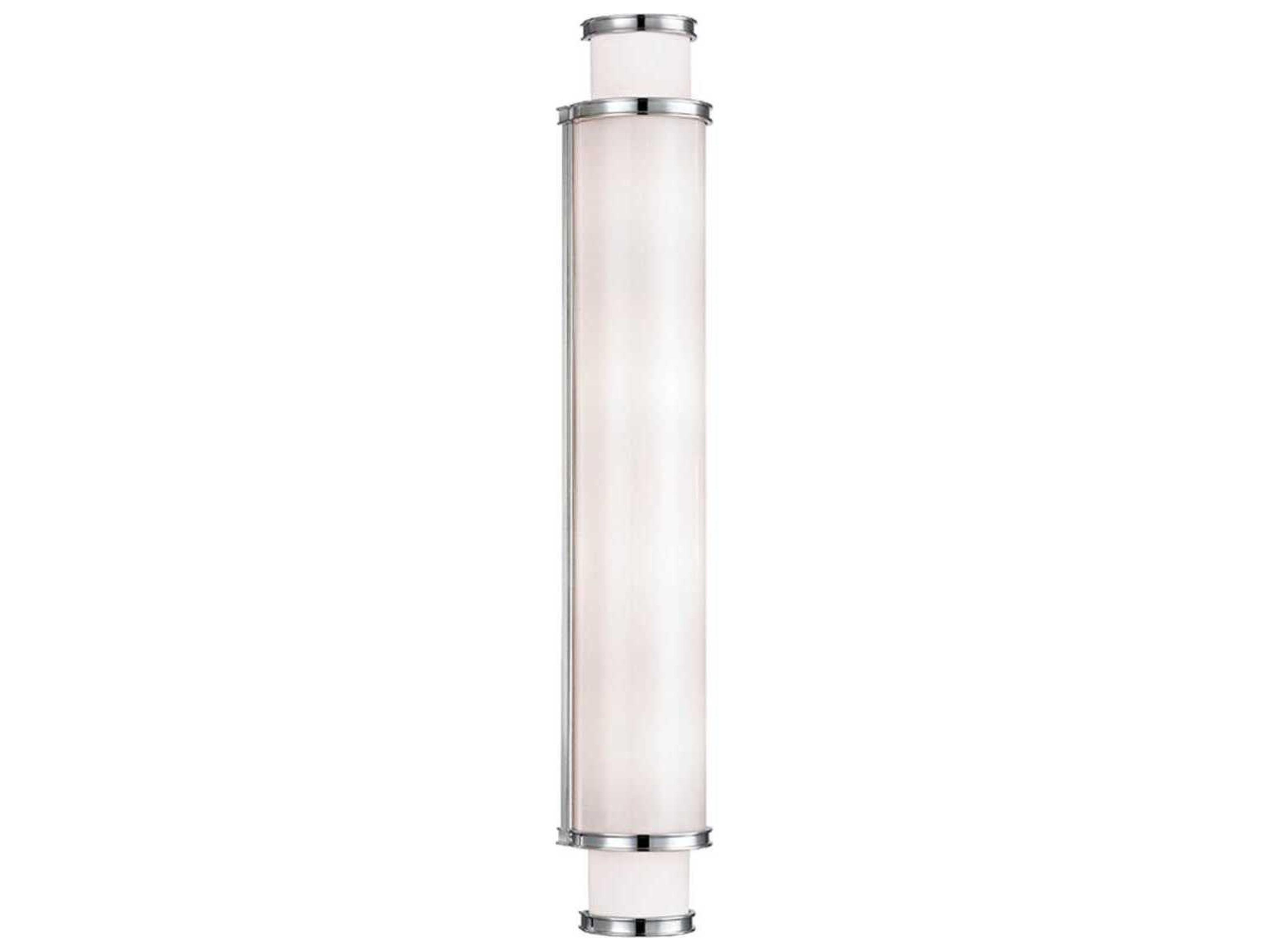 Hudson Valley Malcolm 1-Light Polished Nickel White Glass LED Vanity Light