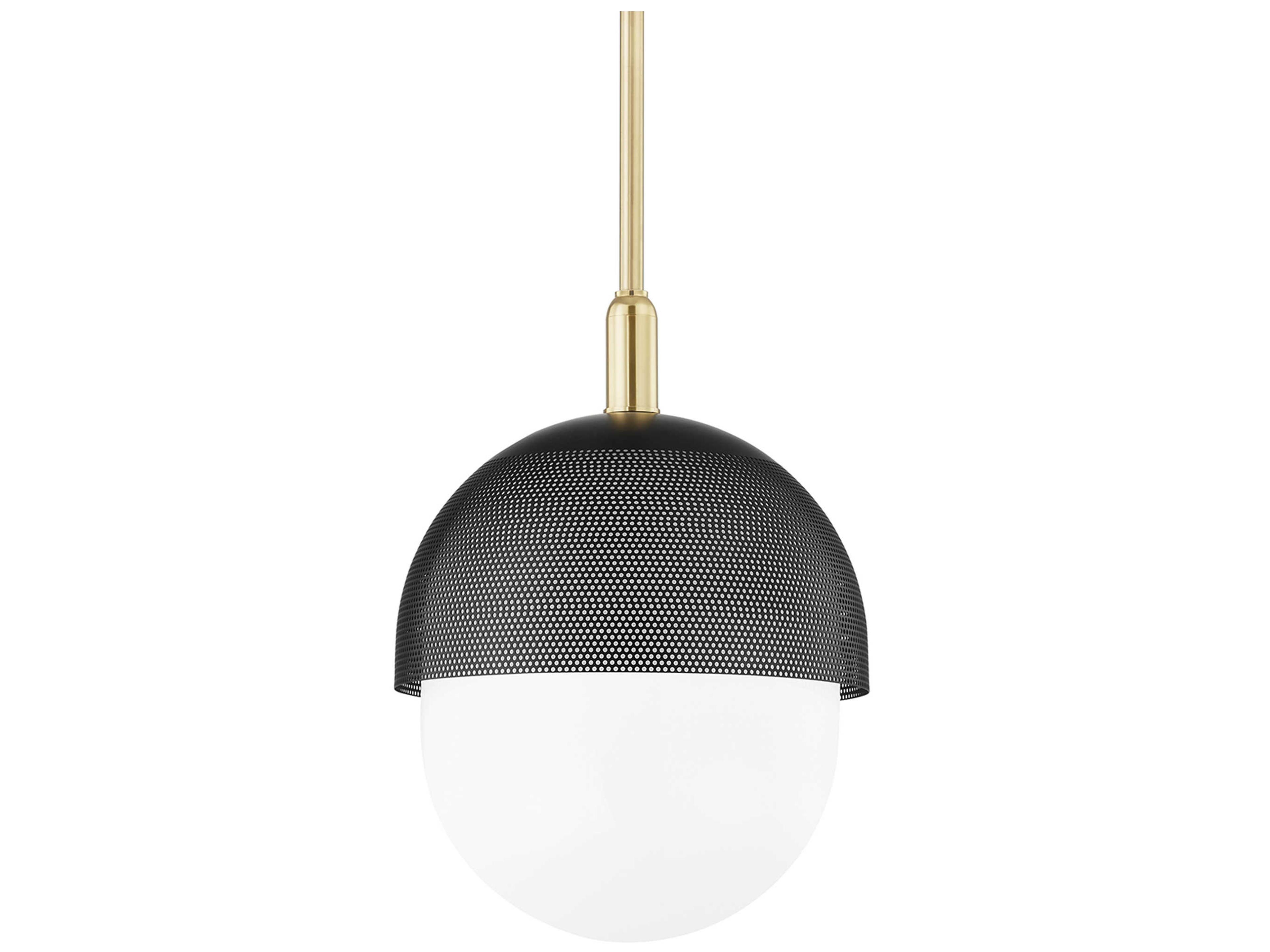 Hudson Valley Nyack 1-Light Aged Brass Black LED Pendant