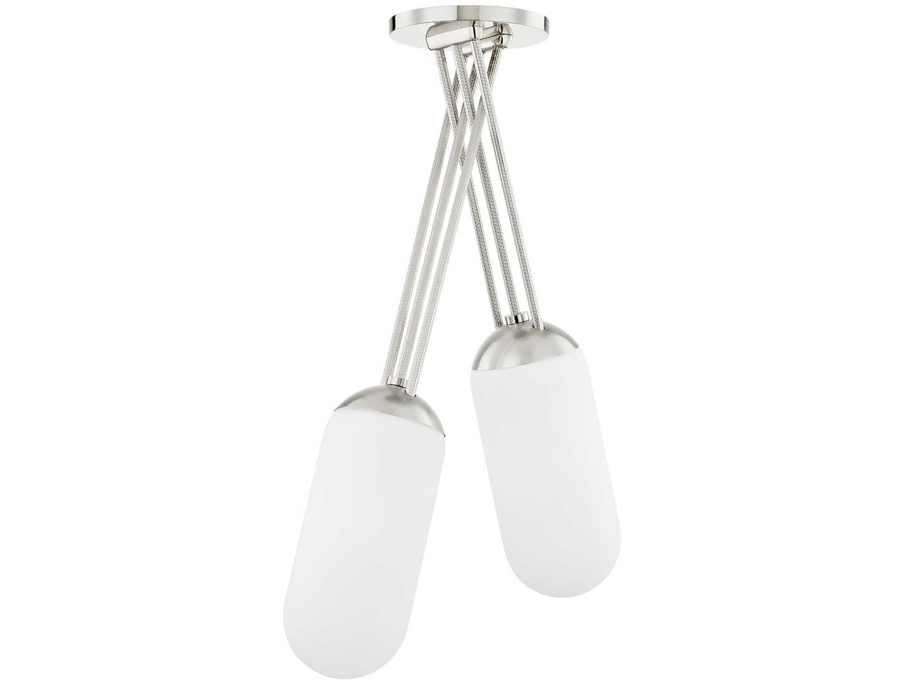 Hudson Valley Palisade 2-Light Burnished Nickel Semi Flush Mount