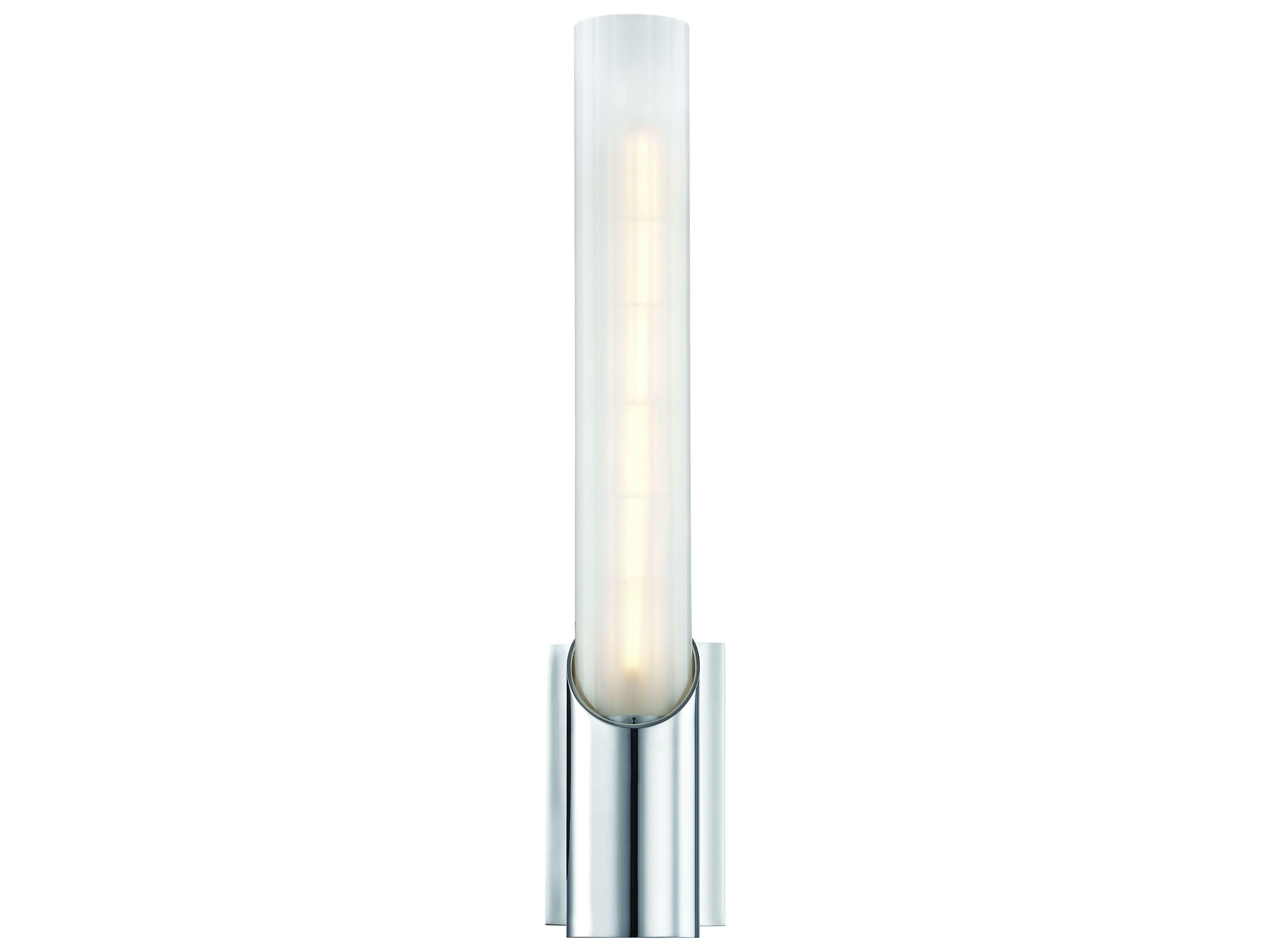 Hudson Valley Pylon 1-Light Polished Chrome White Glass LED Wall Sconce