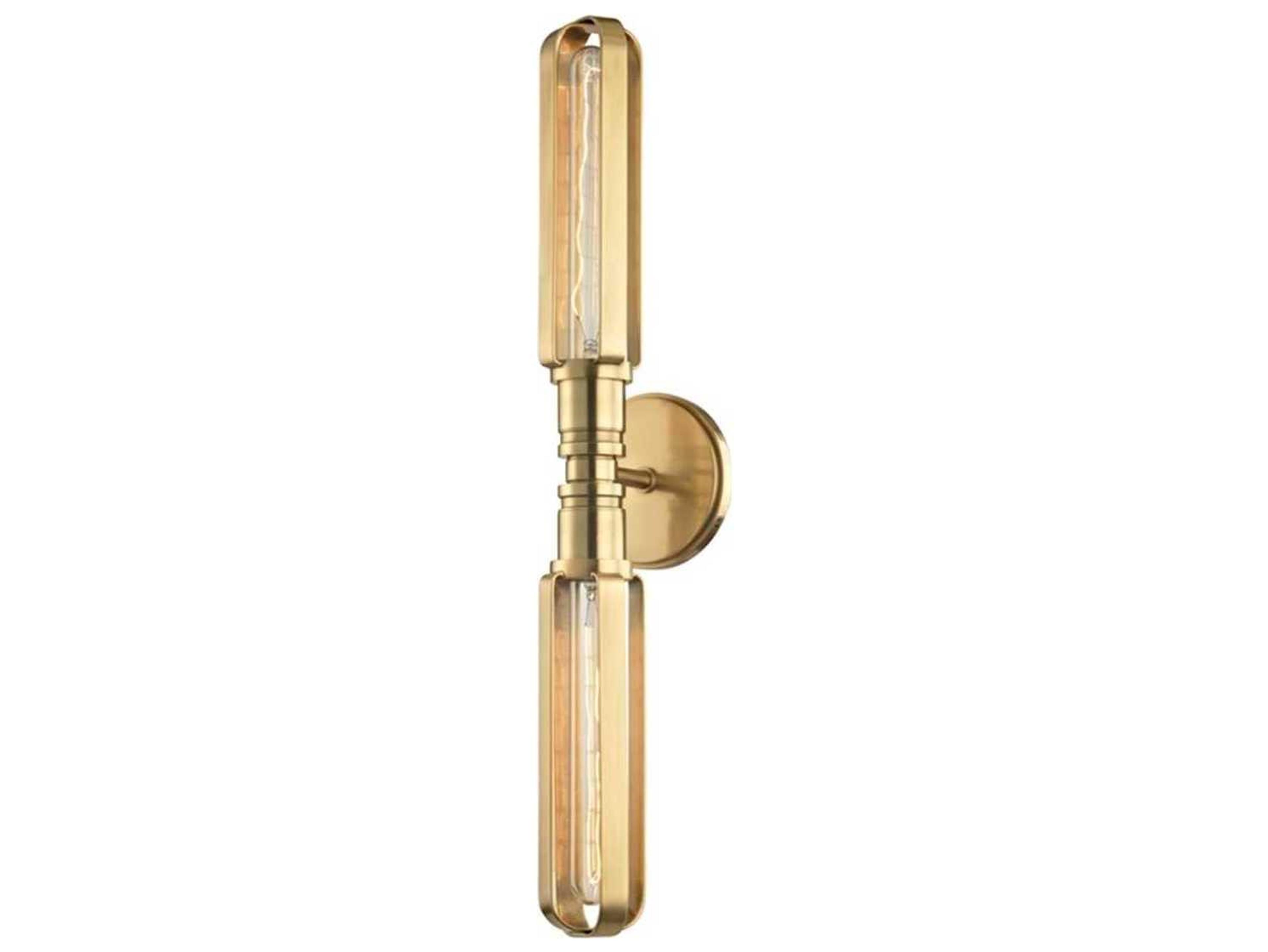 Hudson Valley Red Hook 2-Light Aged Brass Wall Sconce