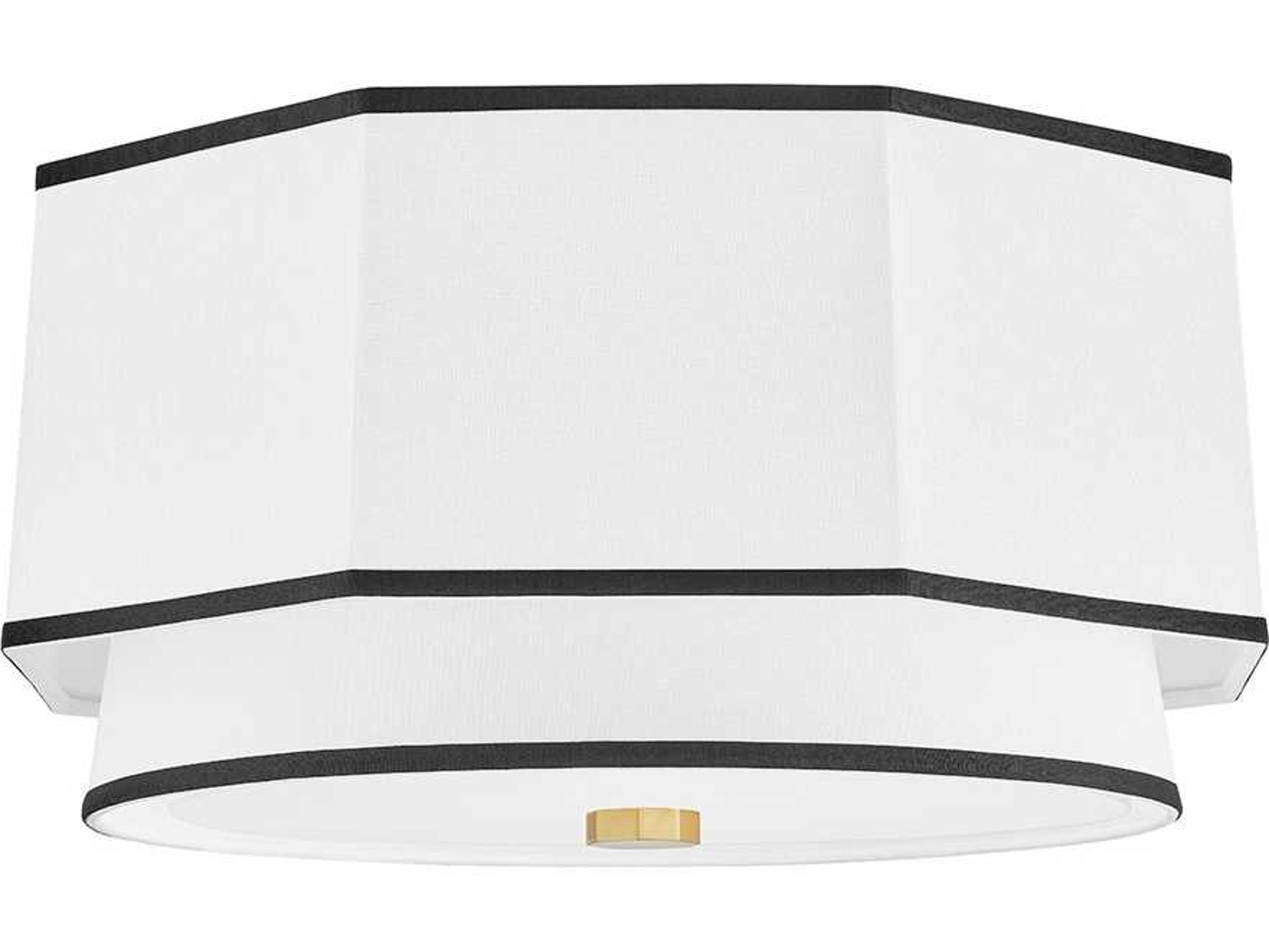 Hudson Valley Riverdale 2-Light Aged Brass Flush Mount