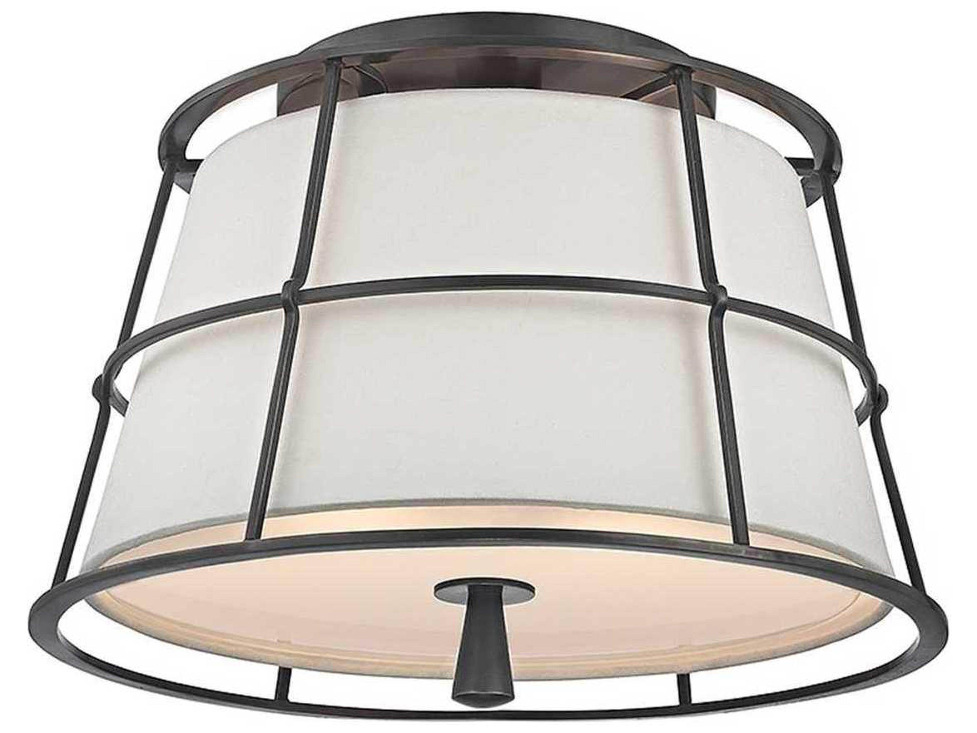 Hudson Valley Savona 2-Light Old Bronze White Empire Semi Flush Mount