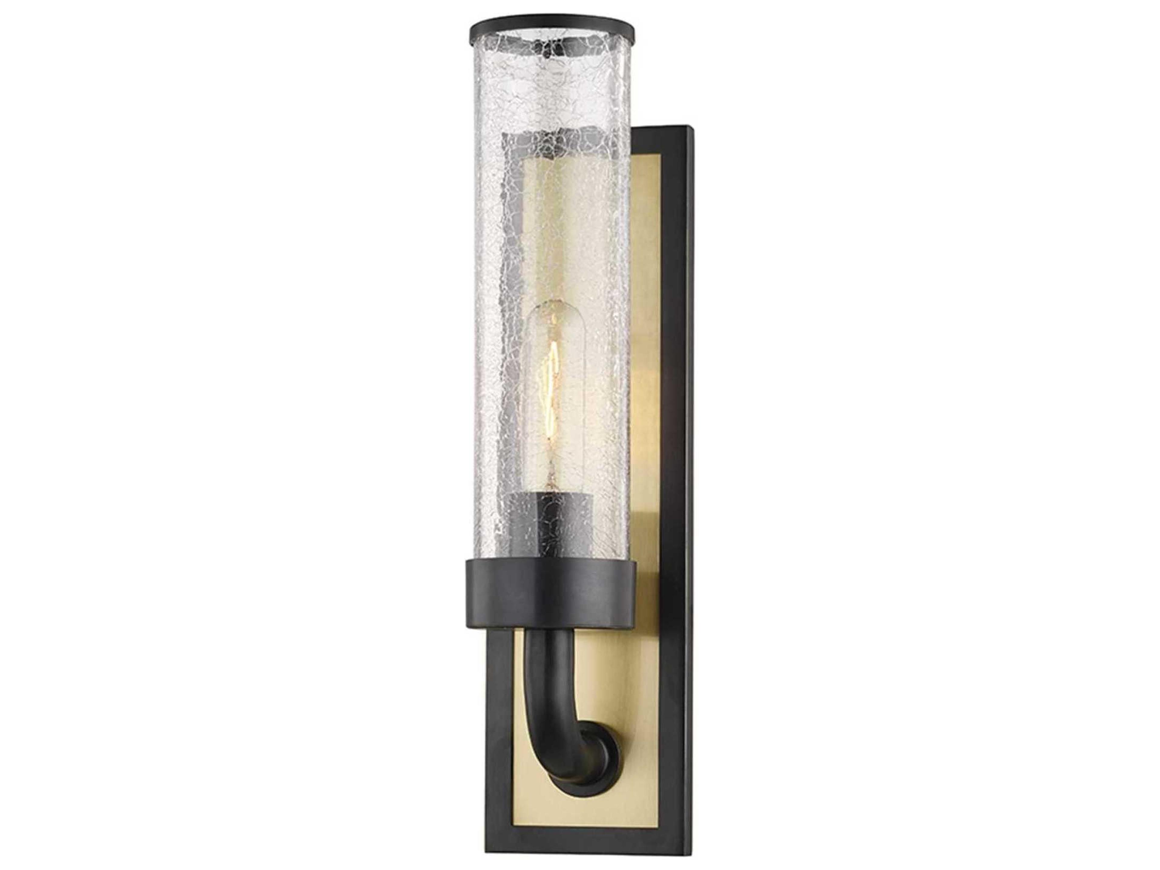 Hudson Valley Soriano 1-Light Aged Old Bronze Clear Glass Wall Sconce