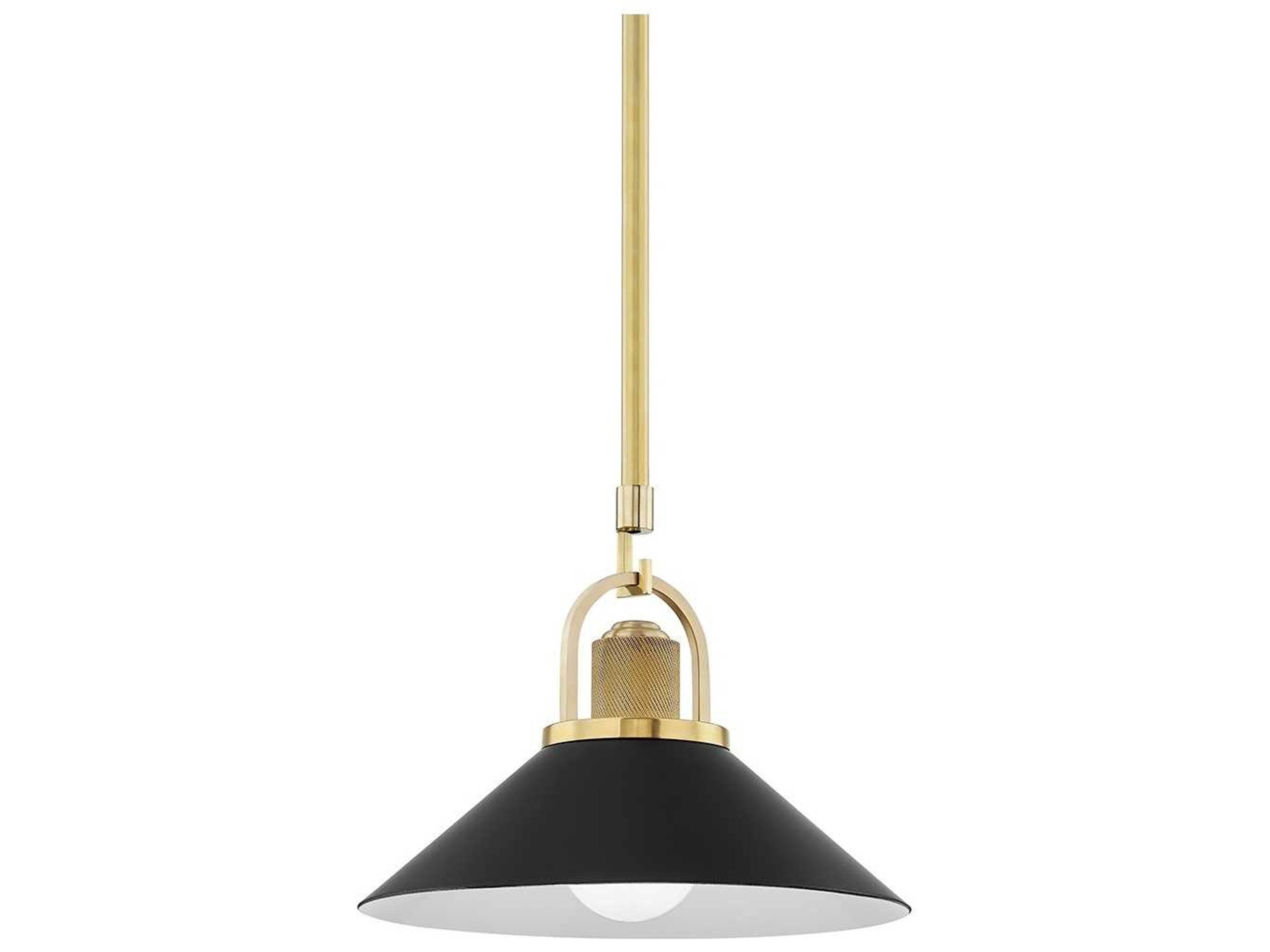 Hudson Valley Syosset 1-Light Aged Brass Mini Pendant