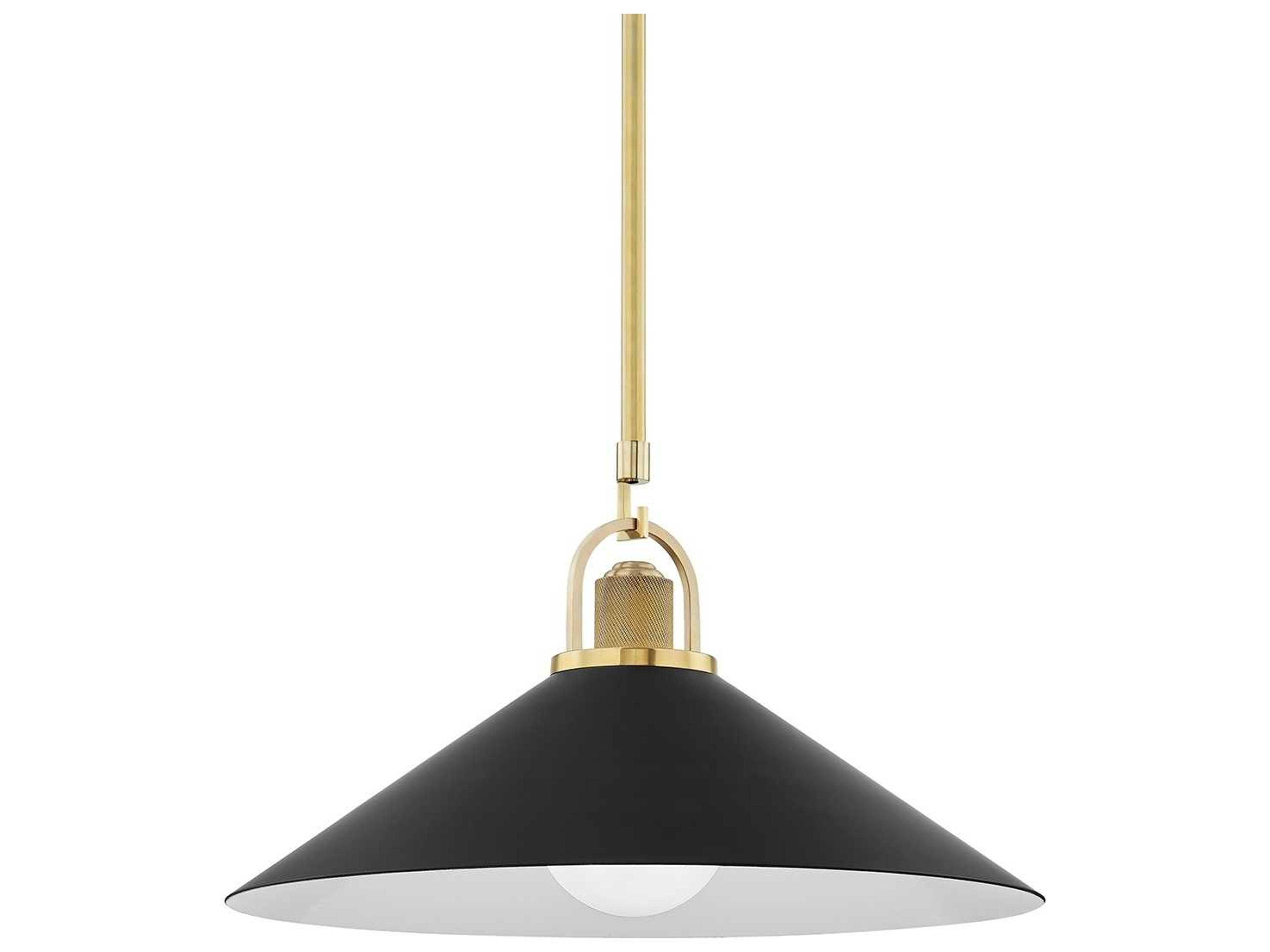 Hudson Valley Syosset 1-Light Aged Brass Pendant