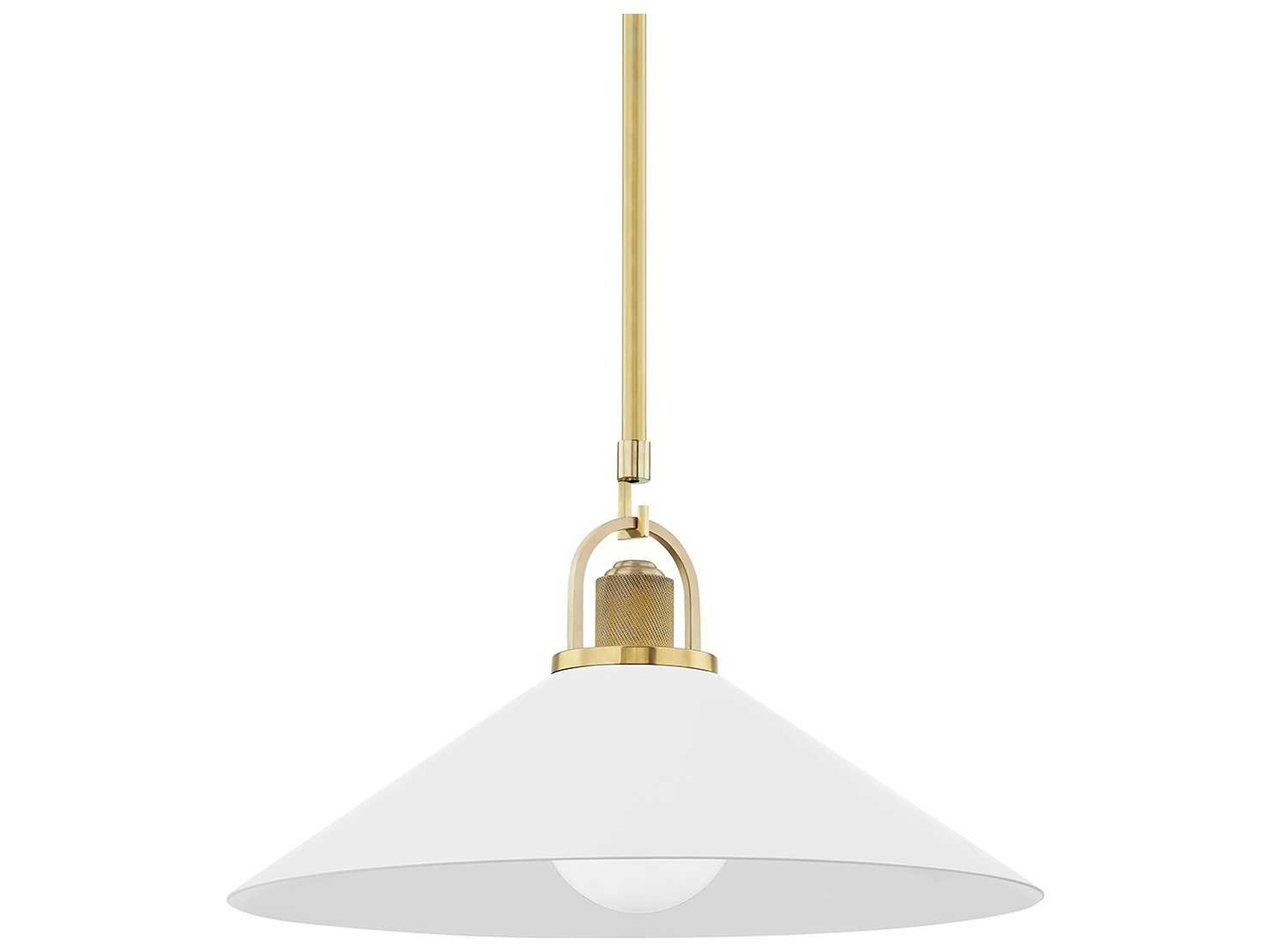 Hudson Valley Syosset 1-Light Aged Brass Pendant