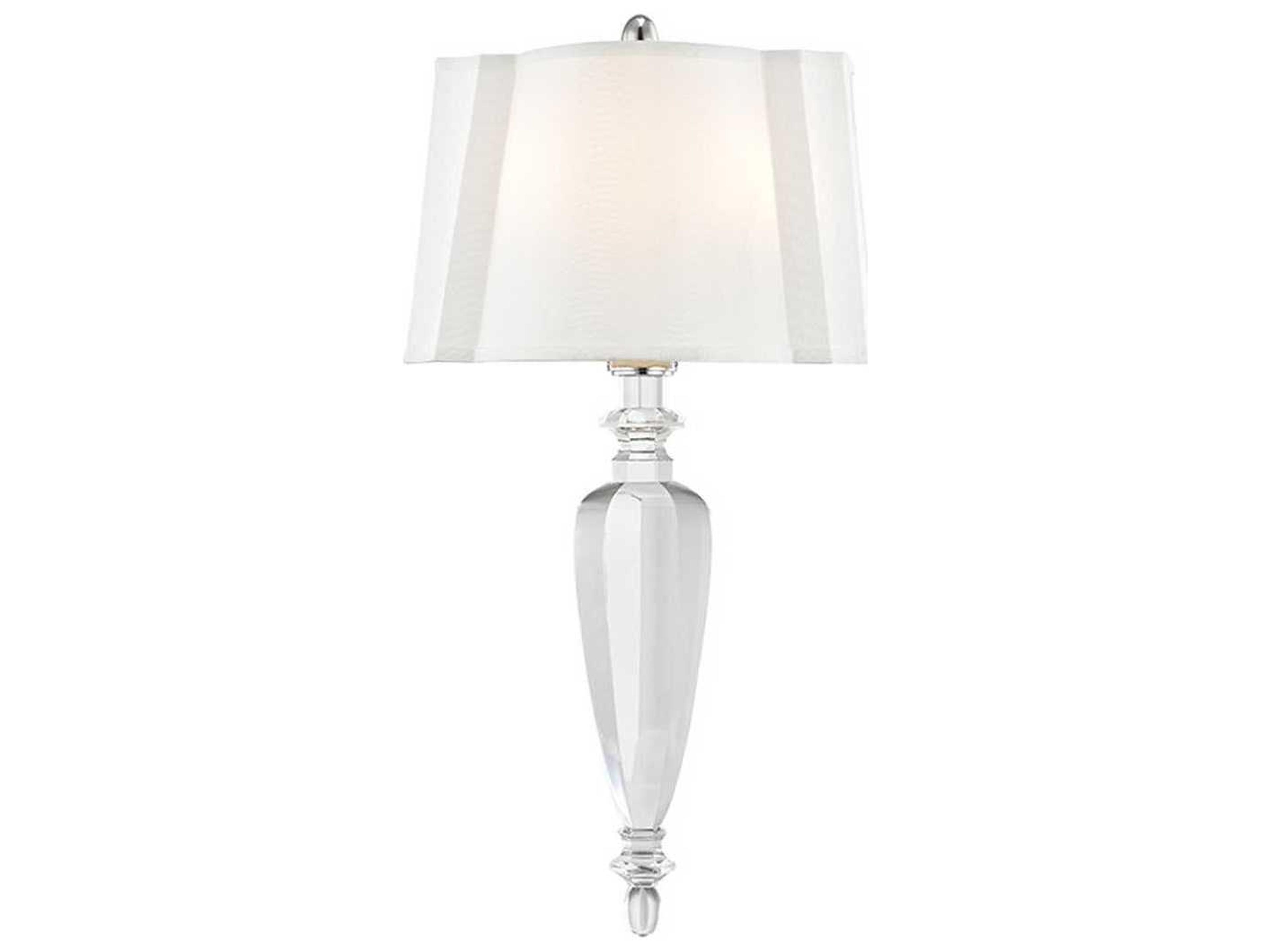 Hudson Valley Tipton 2-Light Polished Nickel Off White Wall Sconce
